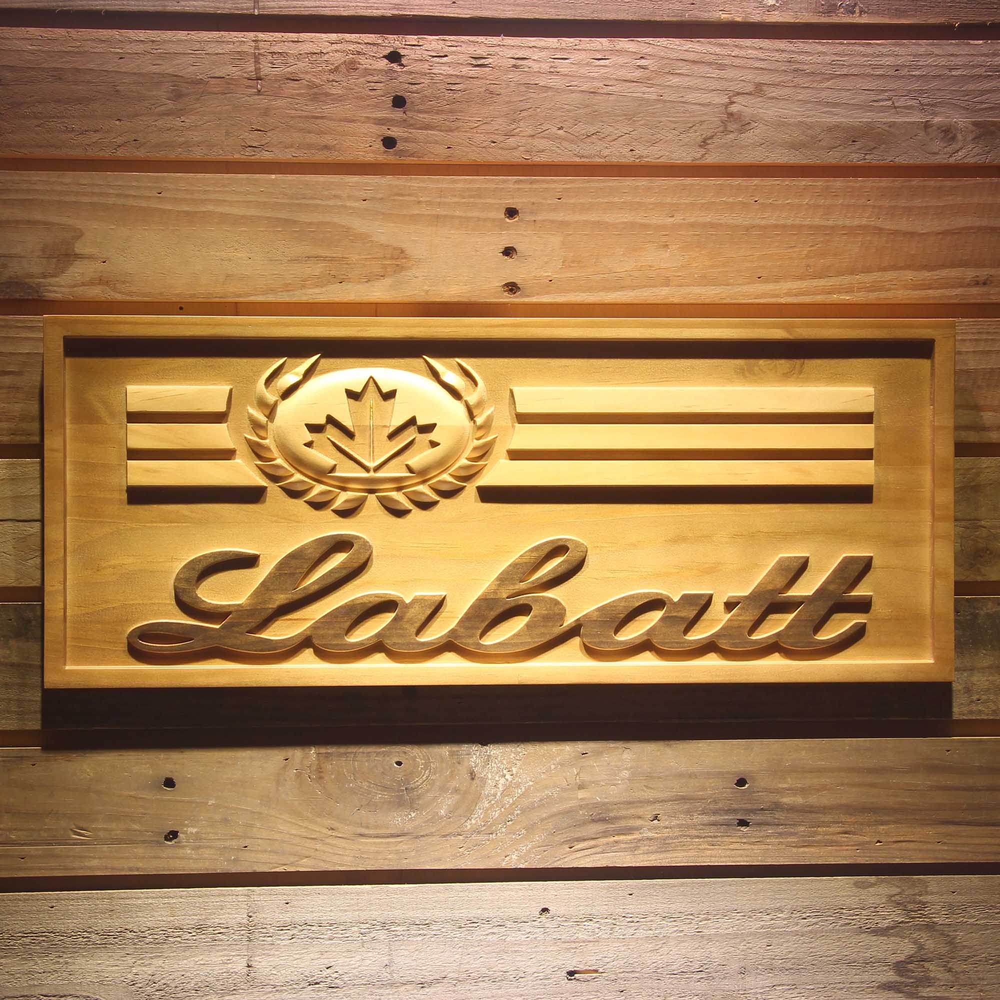 Labatt Beer 3D Wooden Engrave Sign