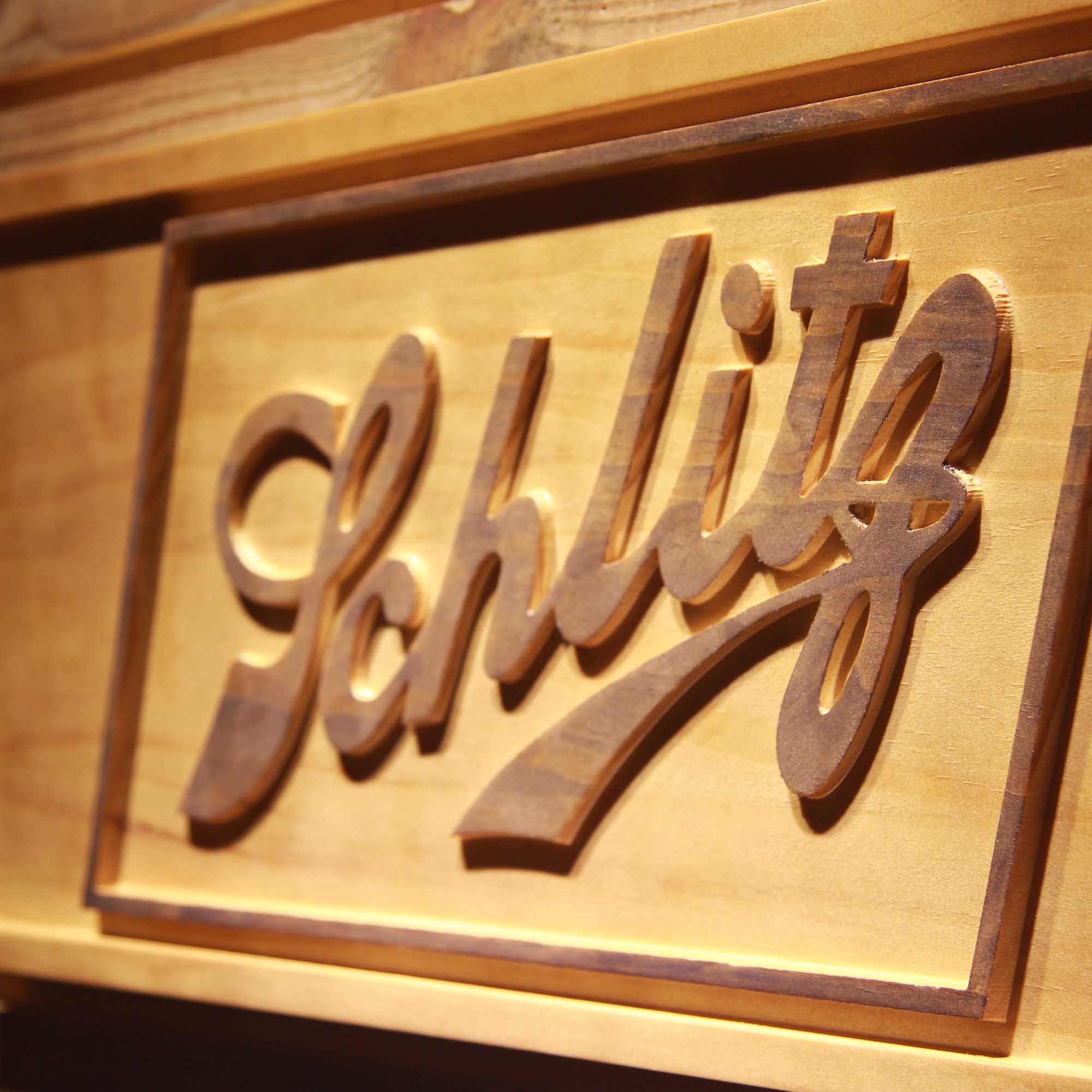 Joseph Schlitz Beer 3D Wooden Engrave Sign