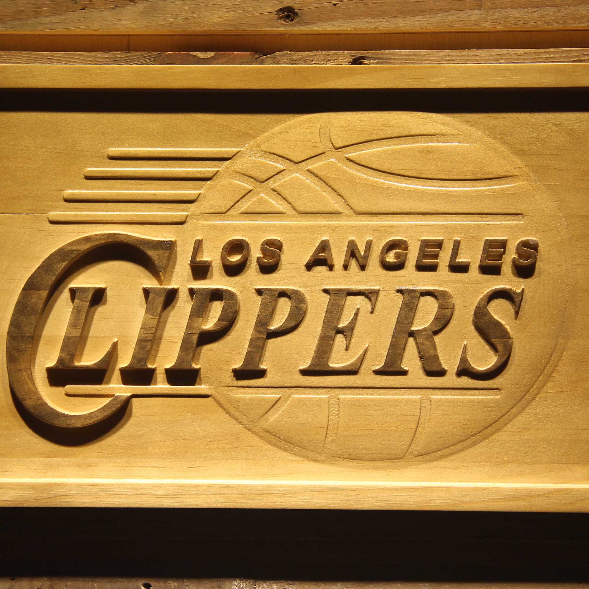 Los Angeles Clippers Basketball Man Cave Sport 3D Wooden Engrave Sign