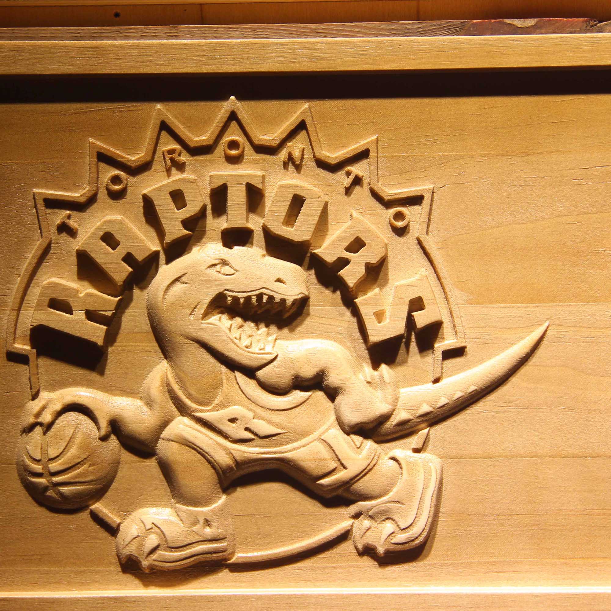 Toronto Raptors Basketball Man Cave Sport 3D Wooden Engrave Sign