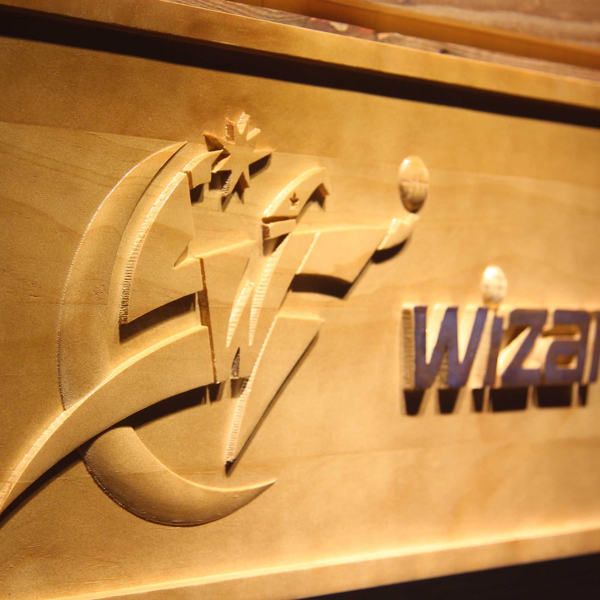 Washington Wizards Basketball Man Cave Sport 3D Wooden Engrave Sign