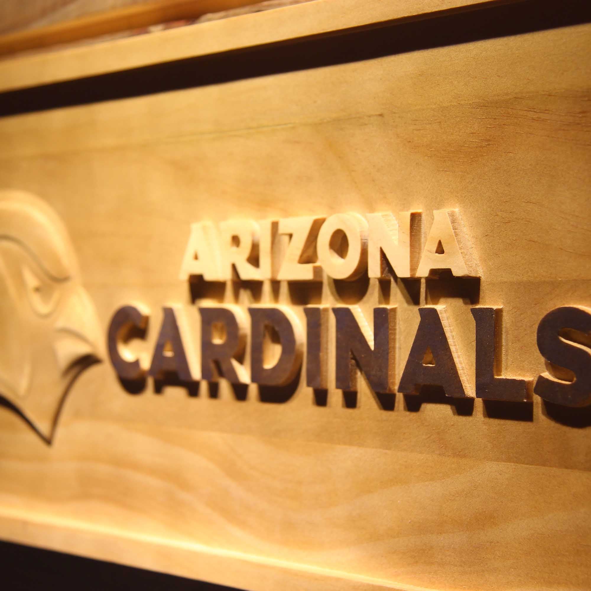 Arizona Cardinals Football Man Cave Sport 3D Wooden Engrave Sign