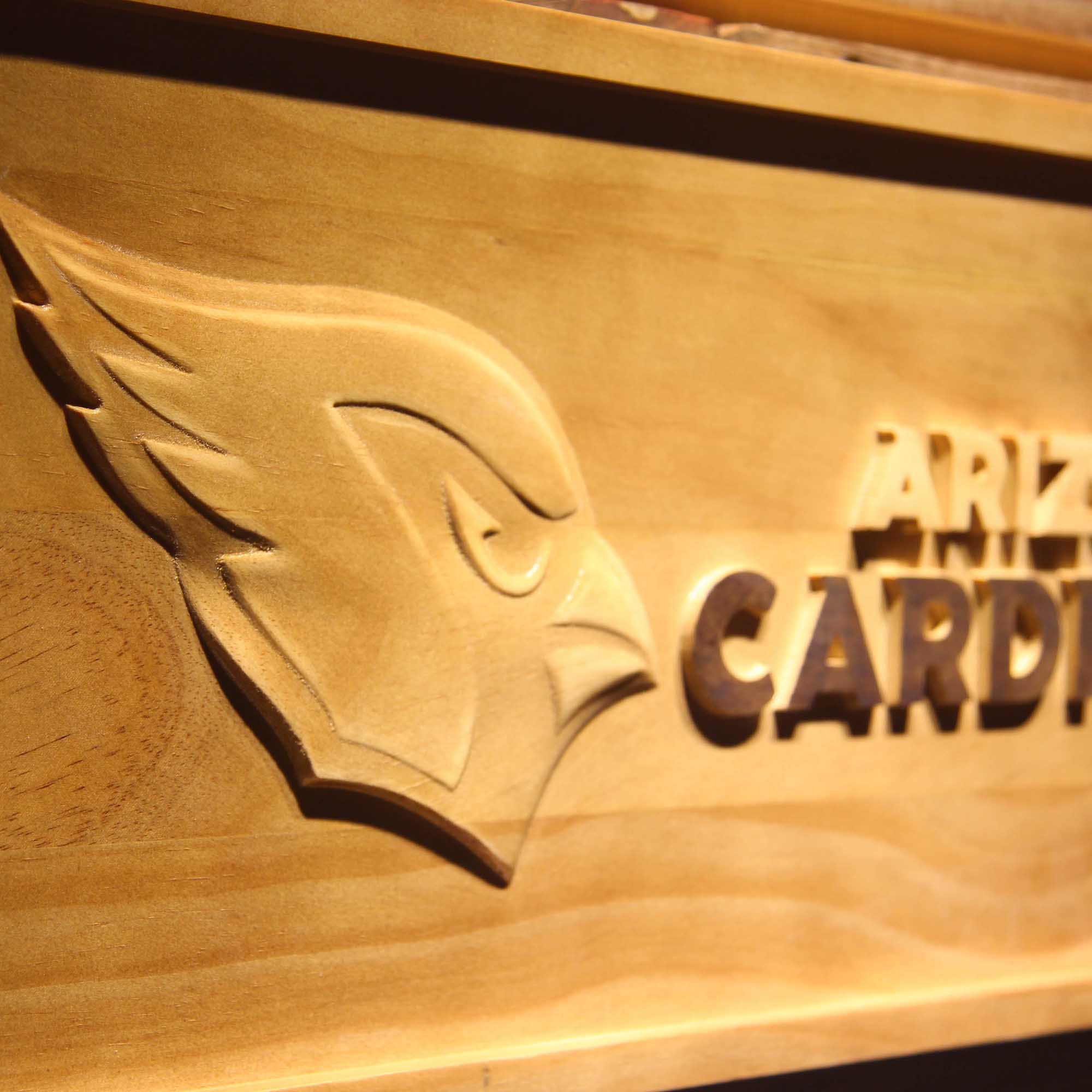 Arizona Cardinals Football Man Cave Sport 3D Wooden Engrave Sign