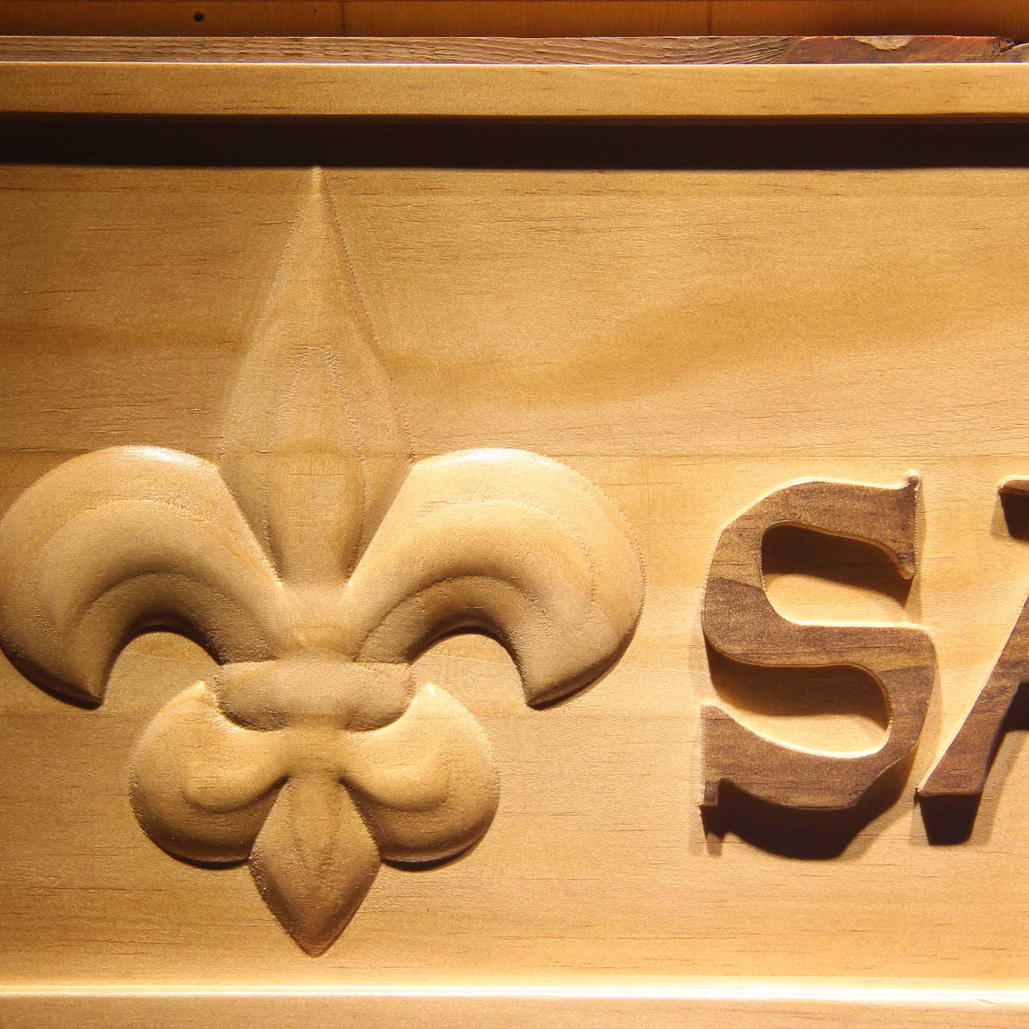 New Orleans Saints Football Man Cave Sport 3D Wooden Engrave Sign