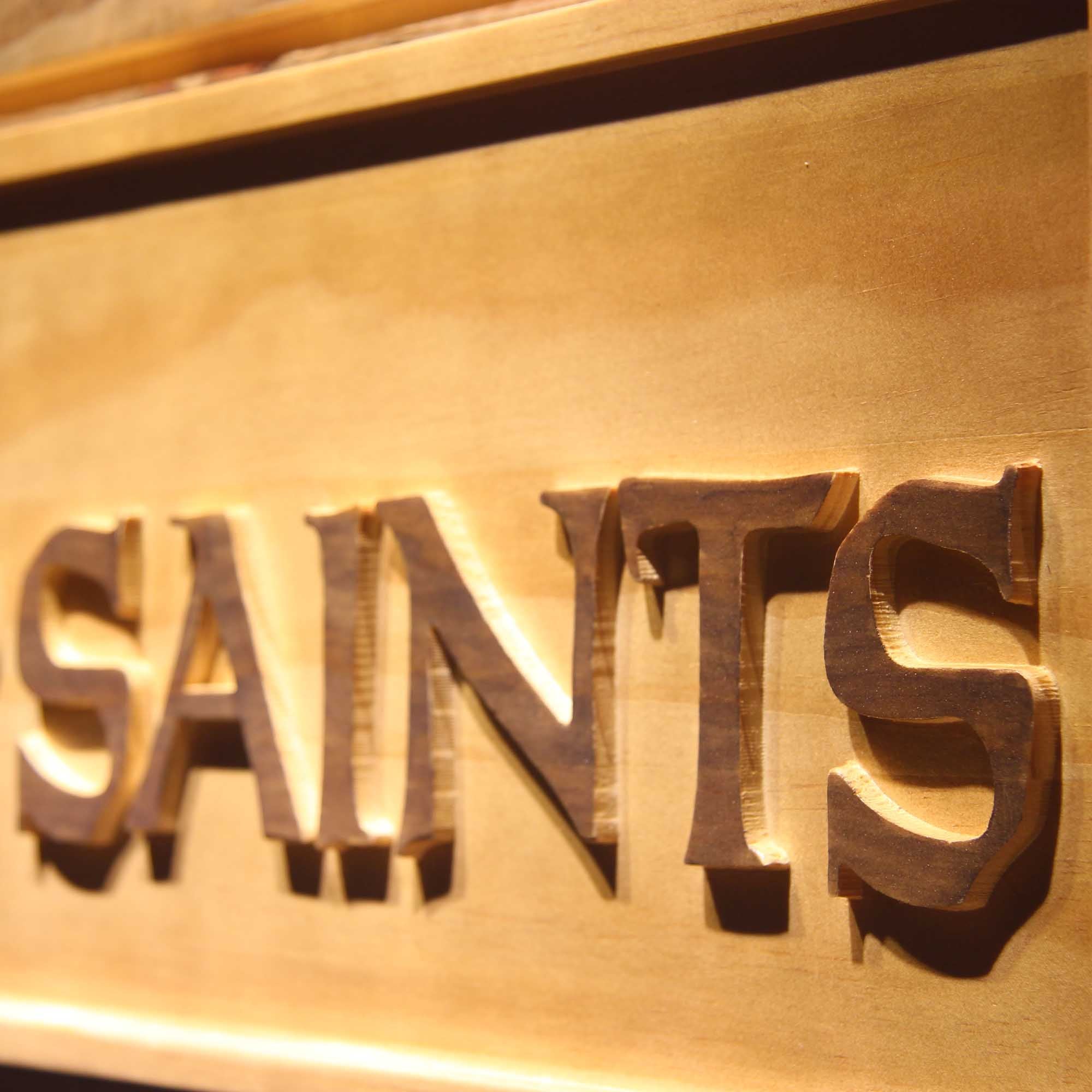 New Orleans Saints Football Man Cave Sport 3D Wooden Engrave Sign