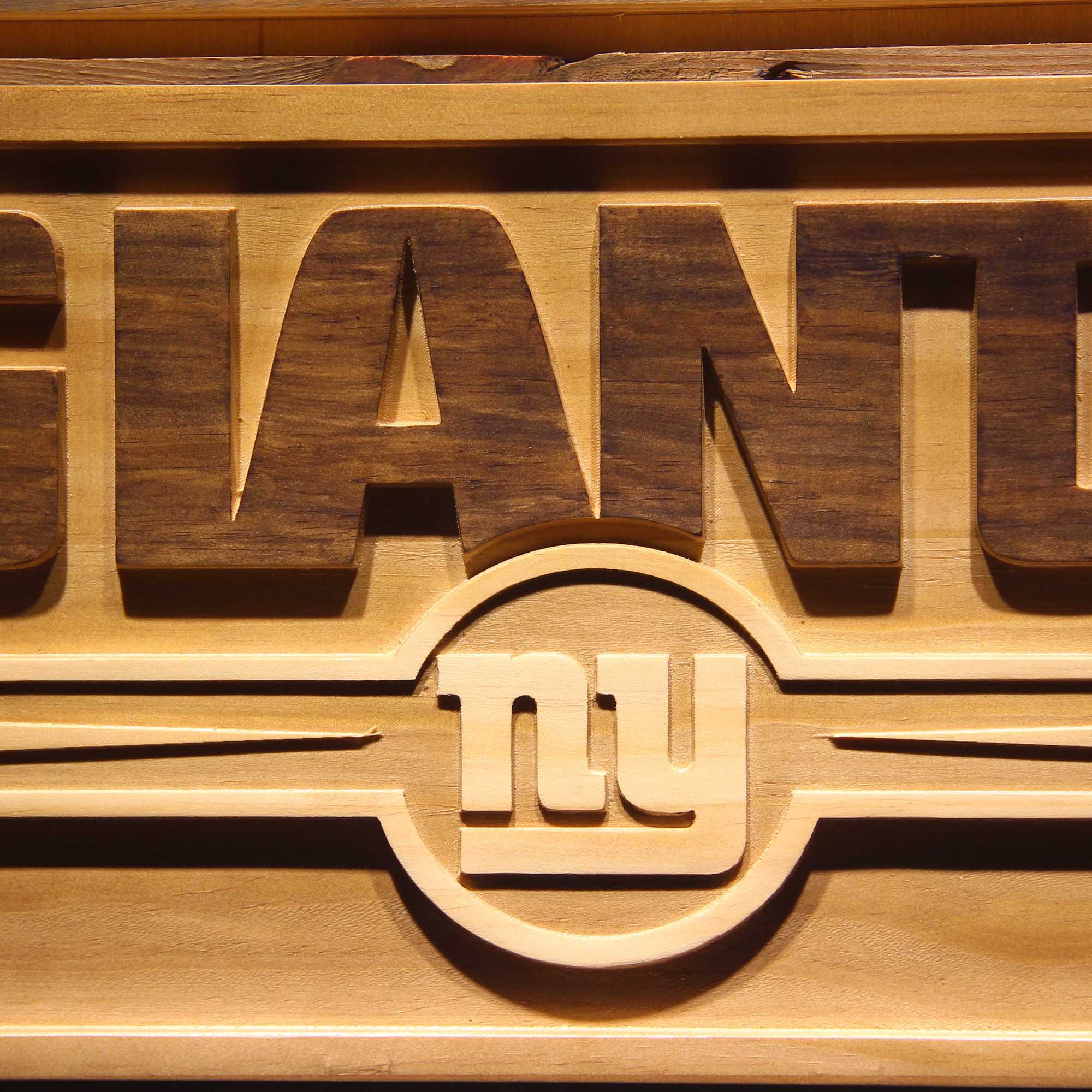 New York Giants Football Man Cave Sport 3D Wooden Engrave Sign