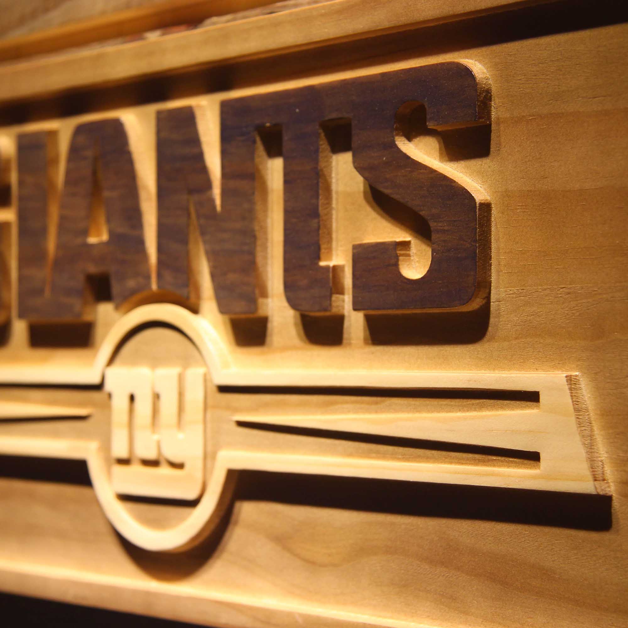 New York Giants Football Man Cave Sport 3D Wooden Engrave Sign