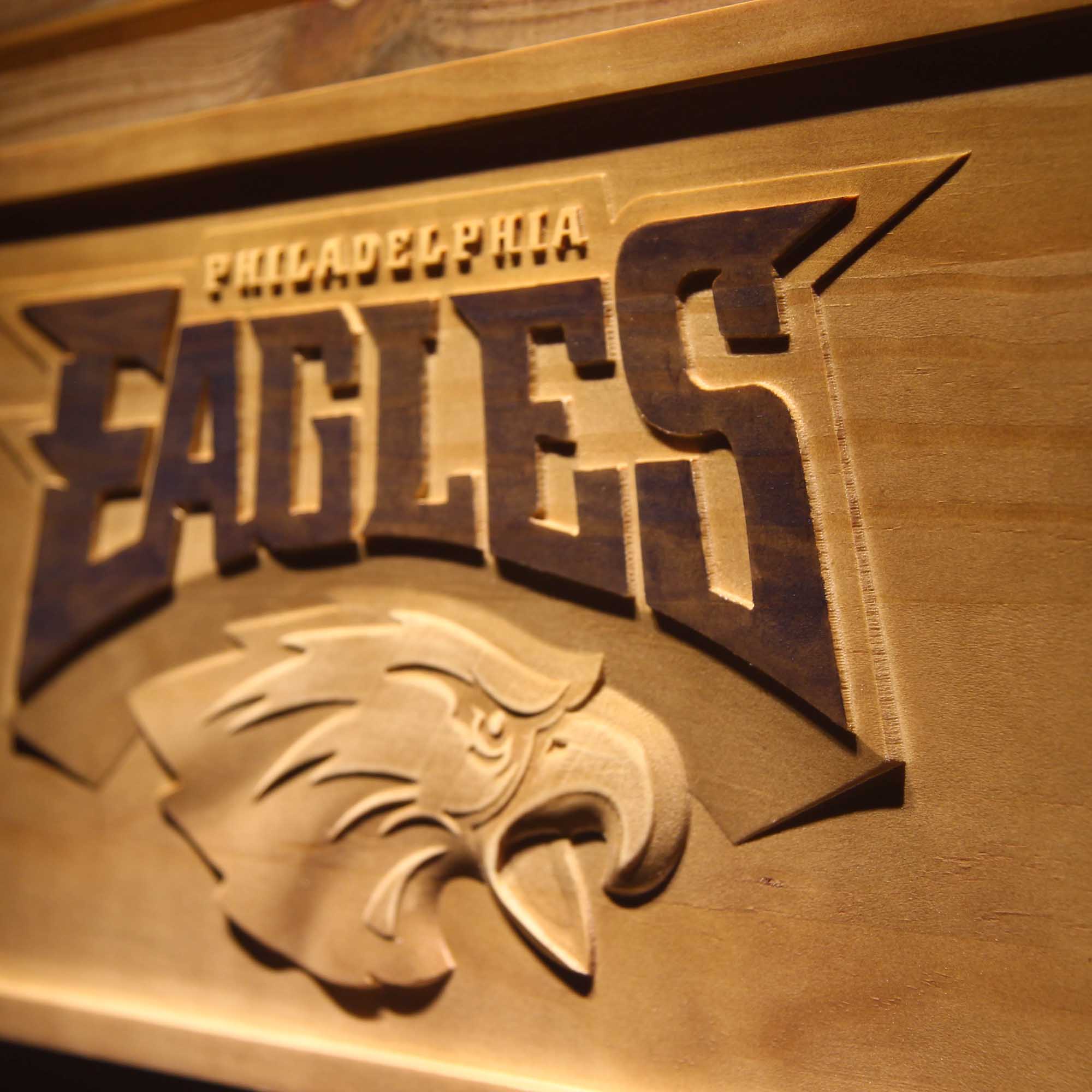 Philadelphia Eagles Football Man Cave Sport 3D Wooden Engrave Sign