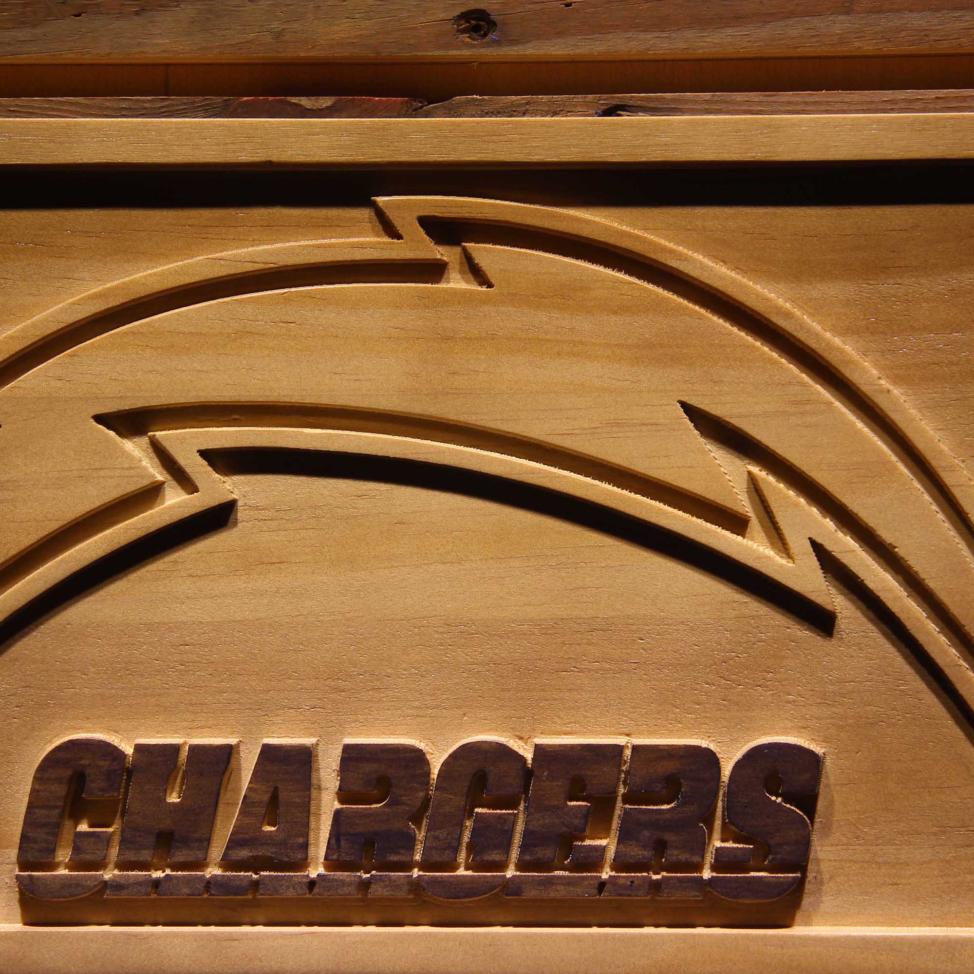 San Diego Chargers Football Man Cave Sport 3D Wooden Engrave Sign