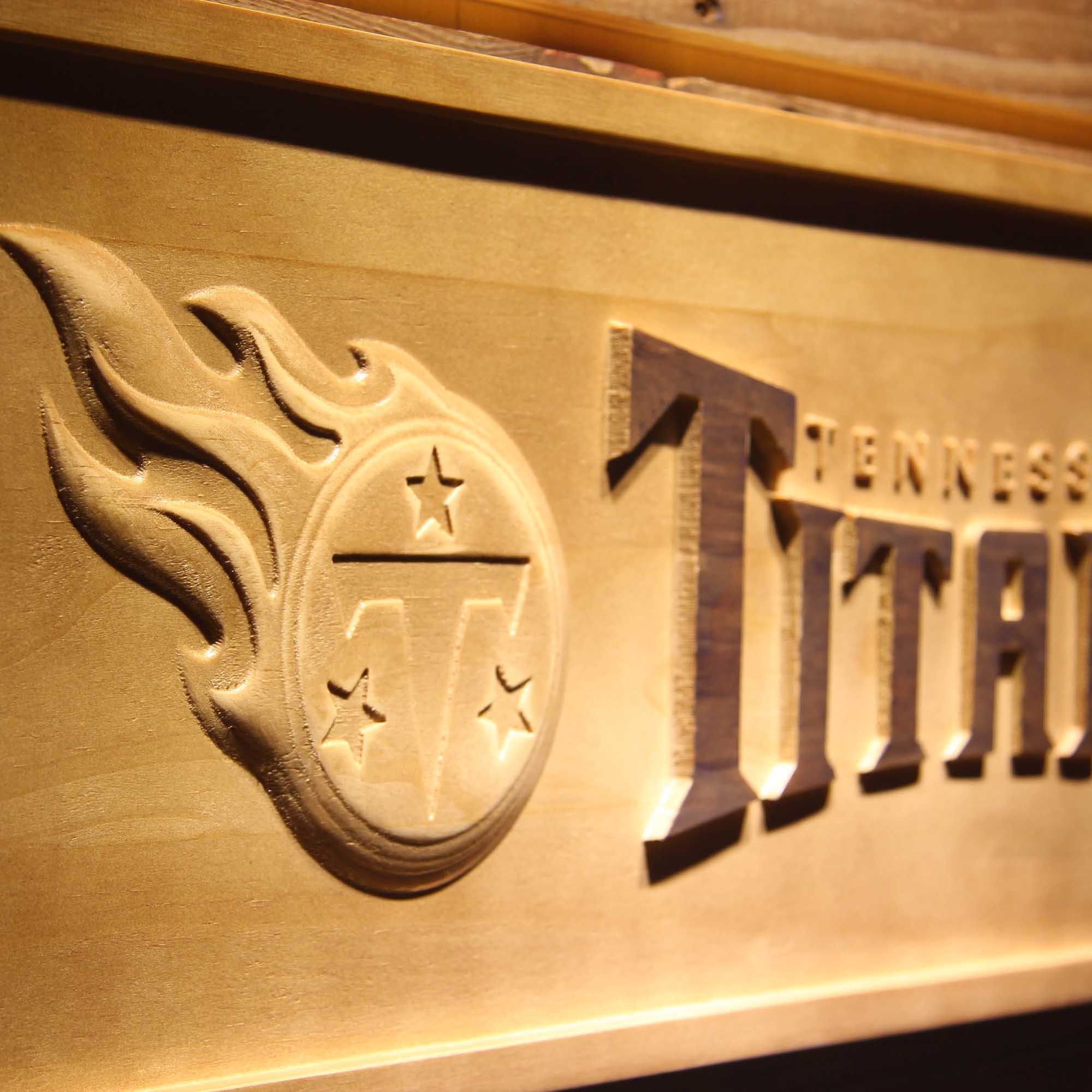 Tennessee Titans Football Man Cave Sport 3D Wooden Engrave Sign