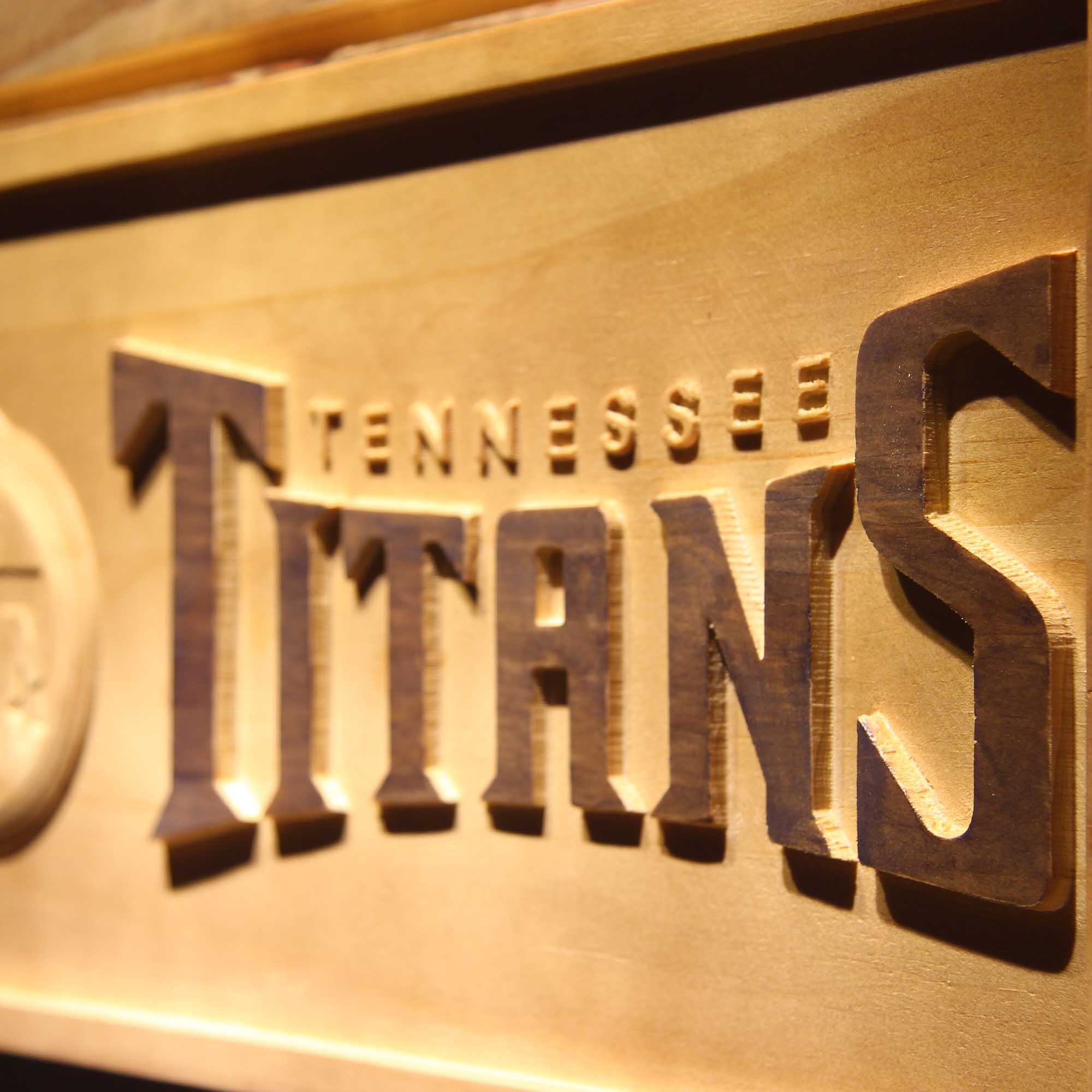 Tennessee Titans Football Man Cave Sport 3D Wooden Engrave Sign