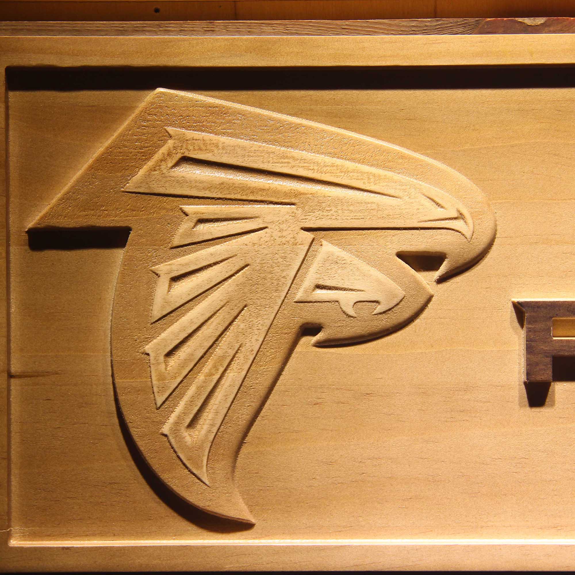 Atlanta Falcons Football Man Cave Sport 3D Wooden Engrave Sign