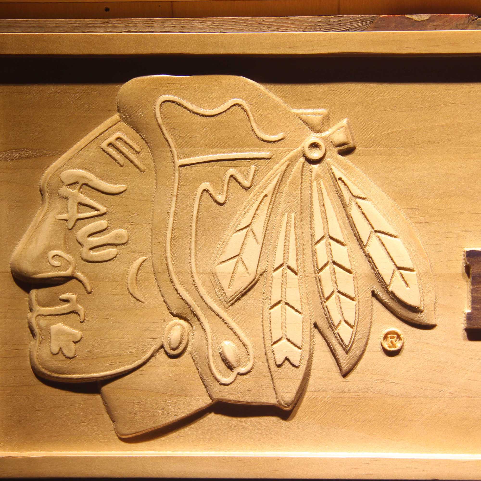 Chicago Blackhawks Hockey Man Cave Sport 3D Wooden Engrave Sign