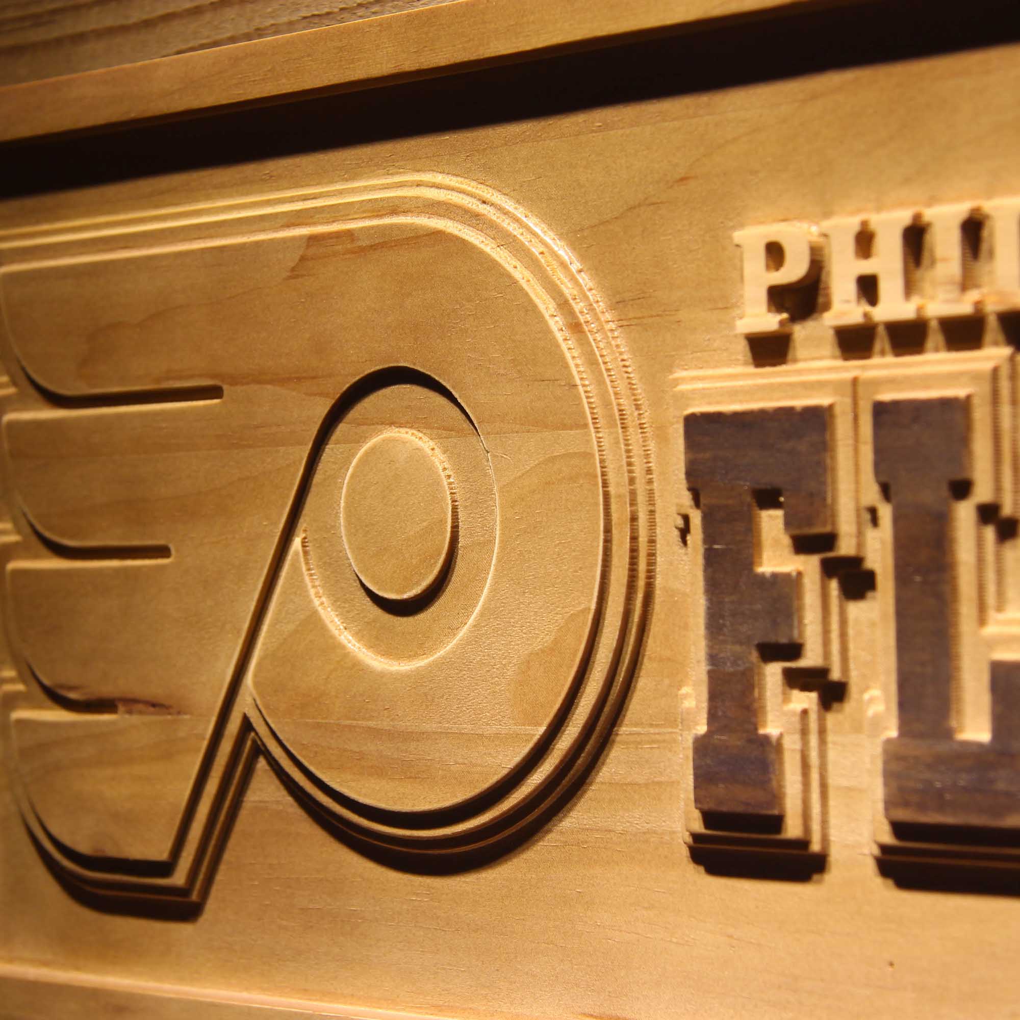 Philadelphia Flyers Hockey Man Cave Sport 3D Wooden Engrave Sign