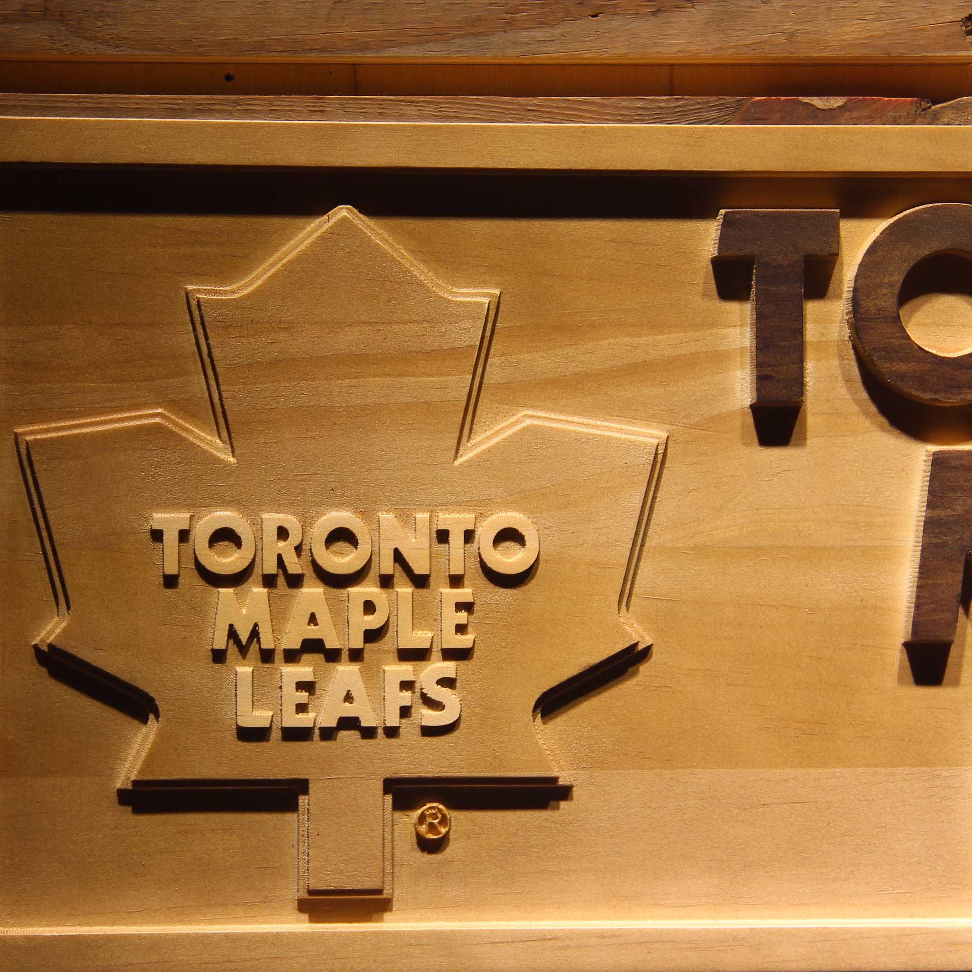 Toronto Maple Leafs Hockey Man Cave Sport 3D Wooden Engrave Sign