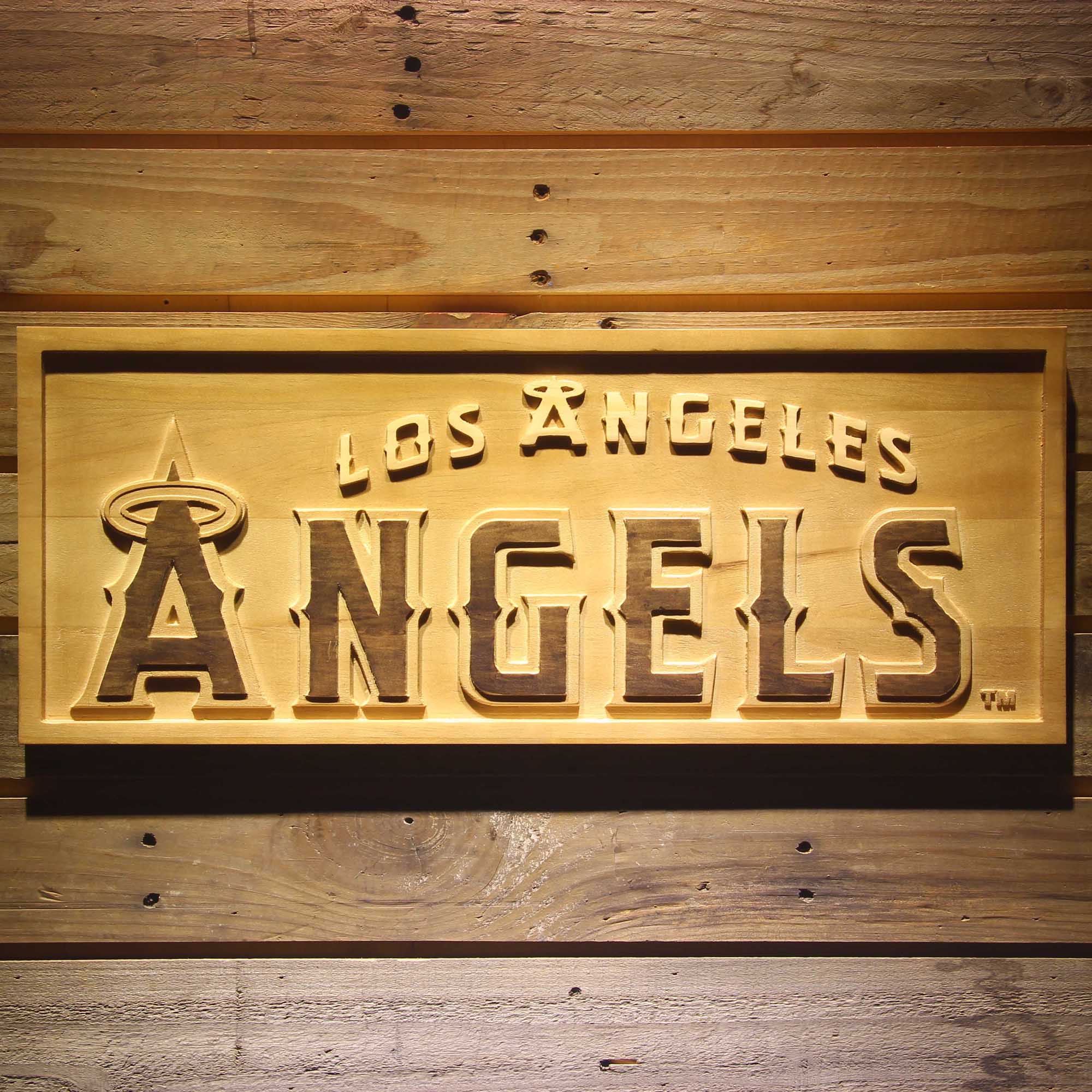 Los Angeles Dodgers 3D Wooden Engrave Sign