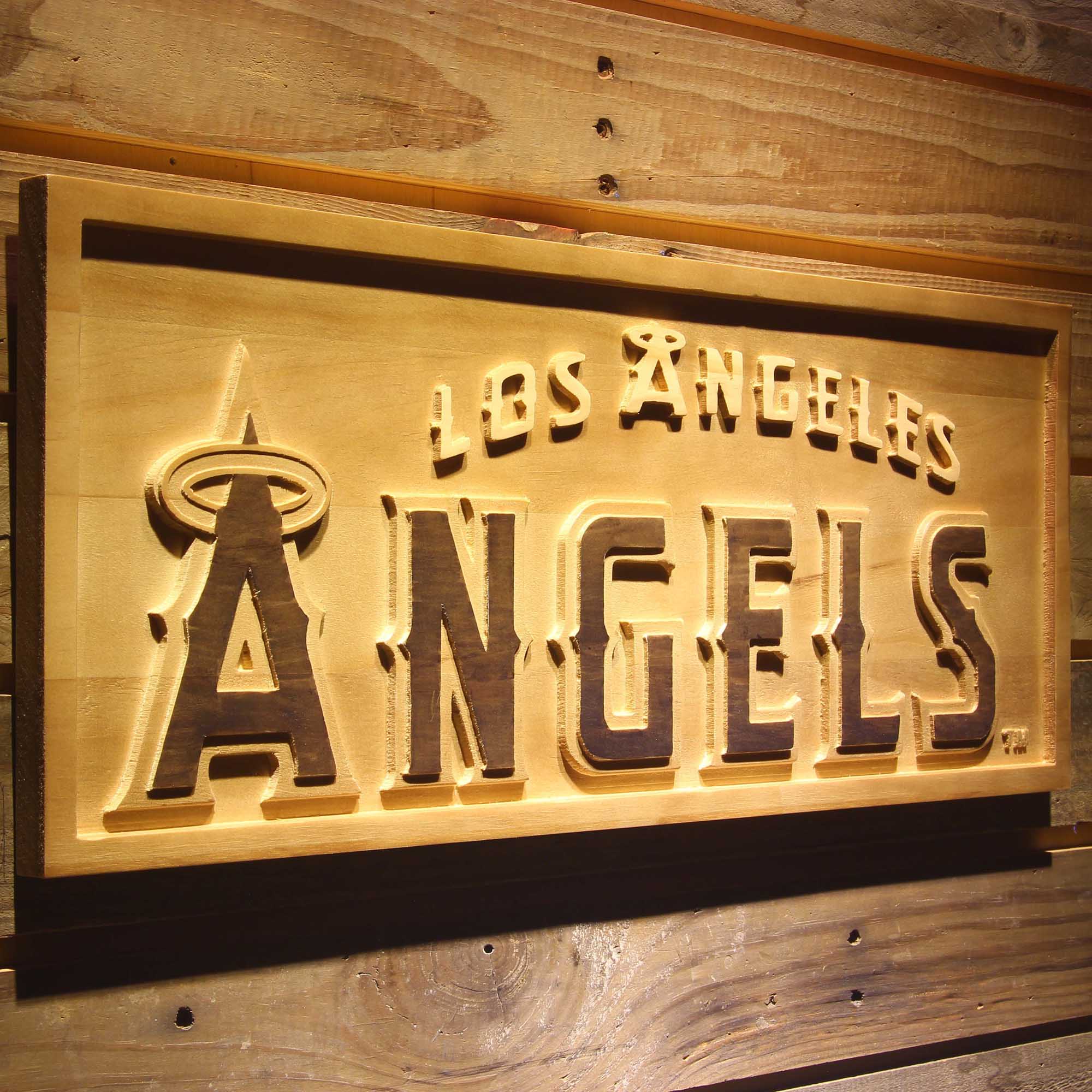 Los Angeles Dodgers 3D Wooden Engrave Sign