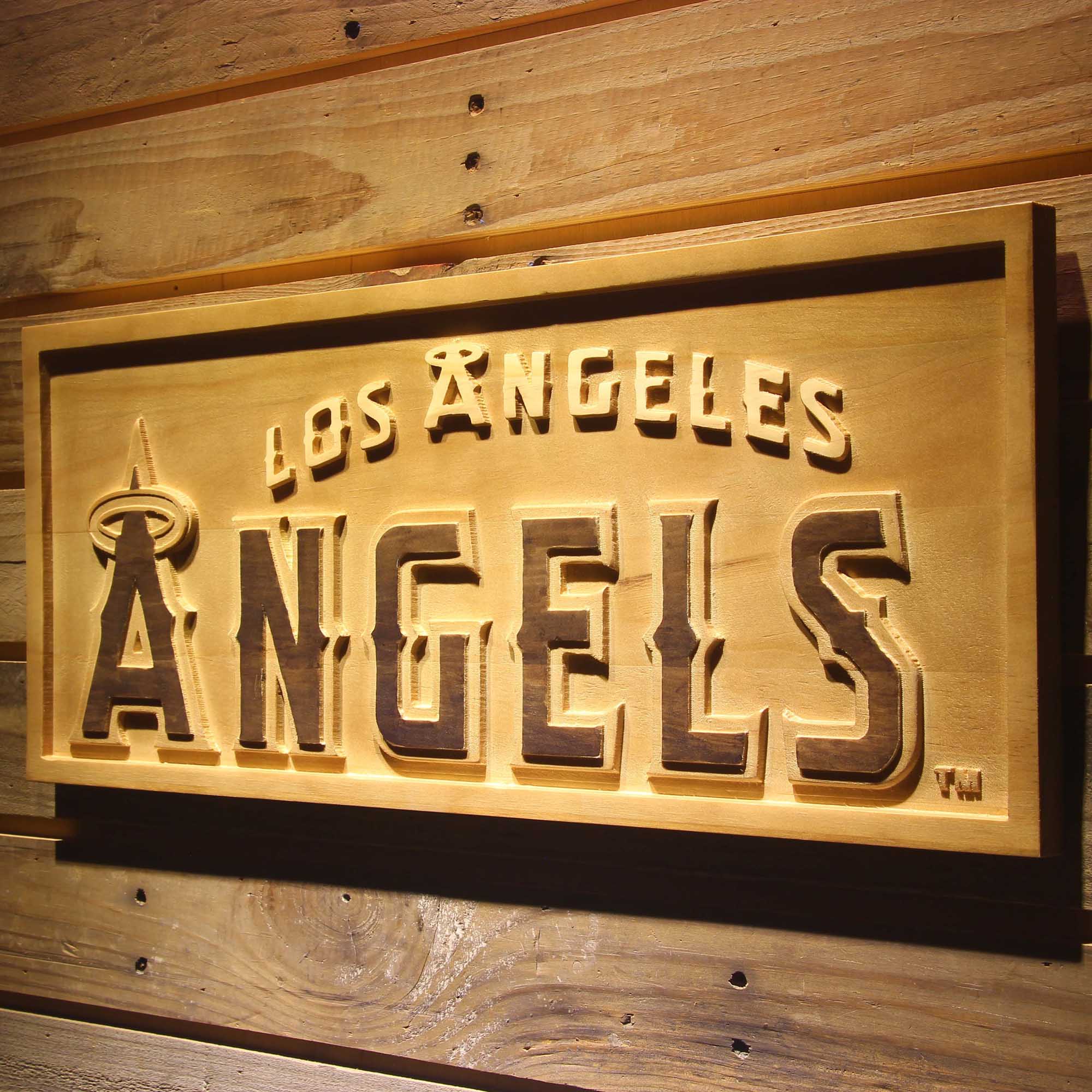 Los Angeles Dodgers 3D Wooden Engrave Sign