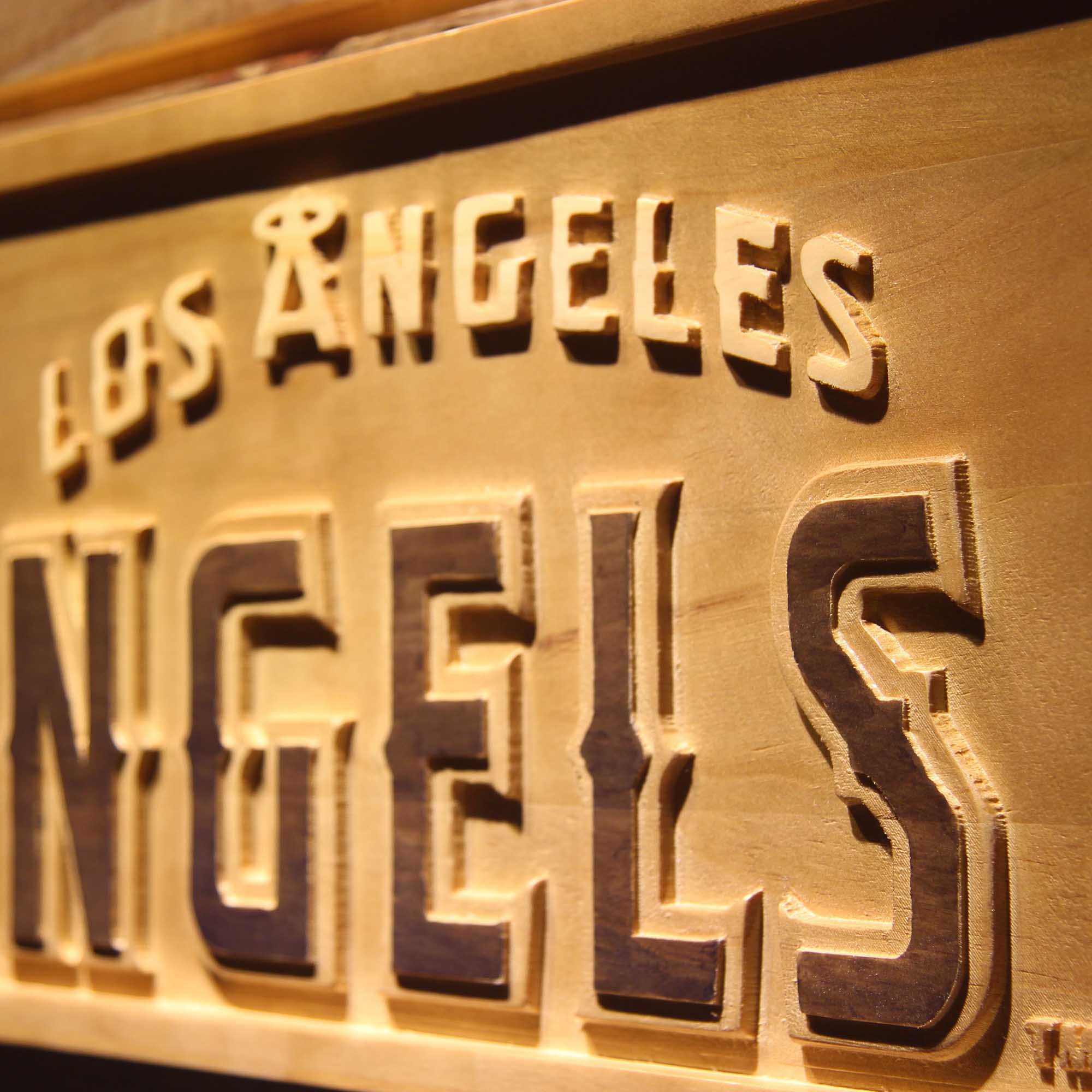 Los Angeles Dodgers 3D Wooden Engrave Sign
