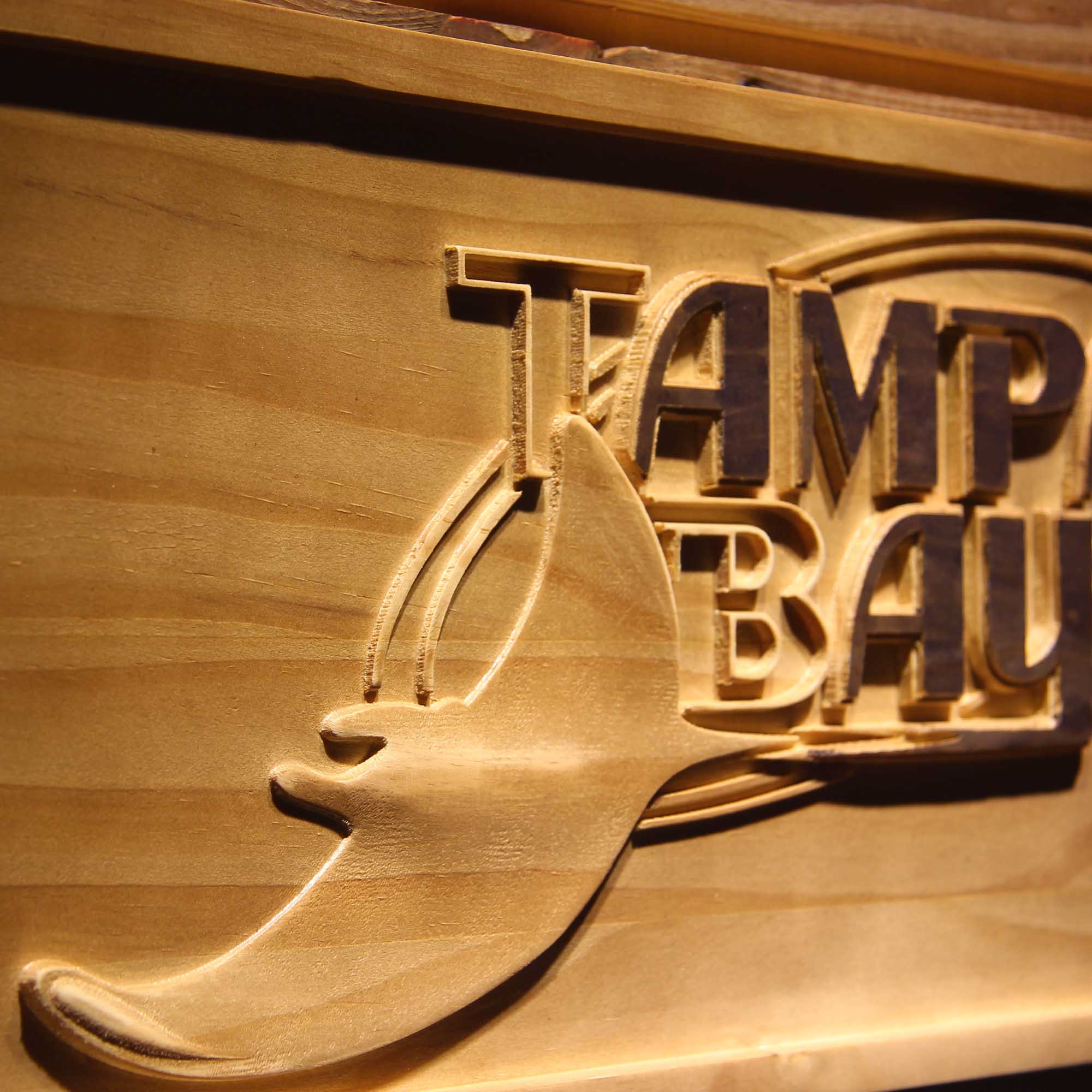 Tampa Bay Rays 3D Wooden Engrave Sign