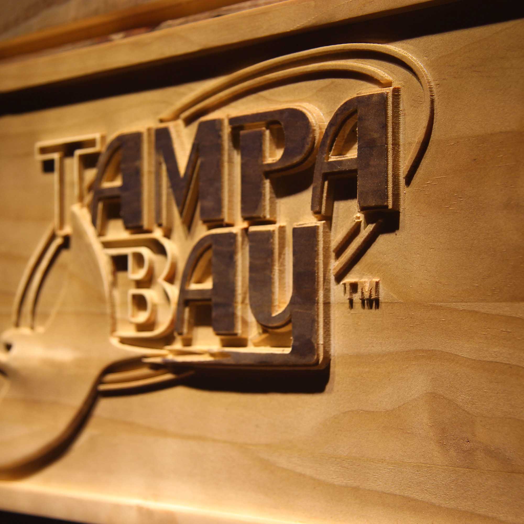 Tampa Bay Rays 3D Wooden Engrave Sign