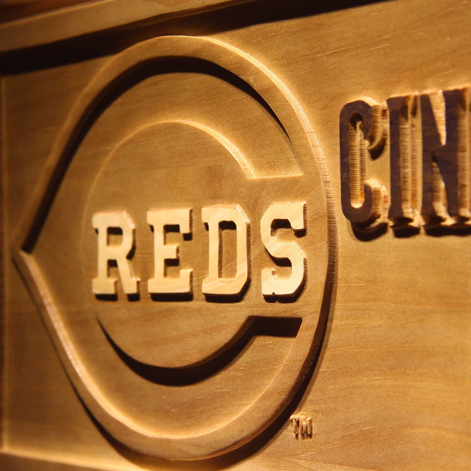 Cincinnati Reds 3D Wooden Engrave Sign