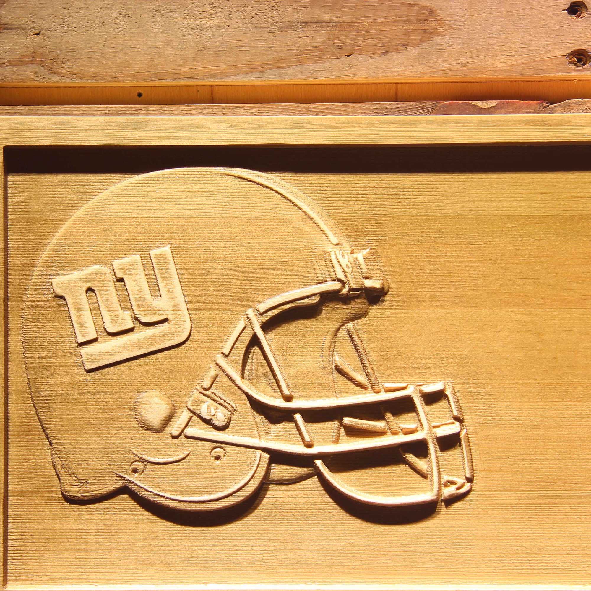 New York Giants Football 3D Wooden Engrave Sign