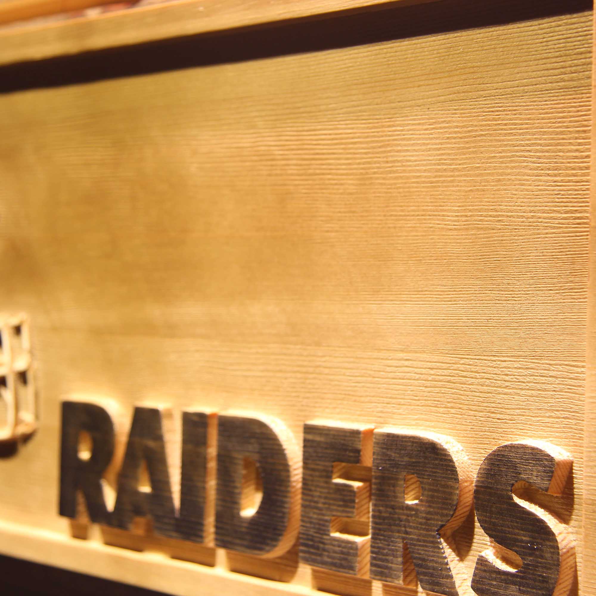 Oakland Raiders Helmet 3D Wooden Engrave Sign