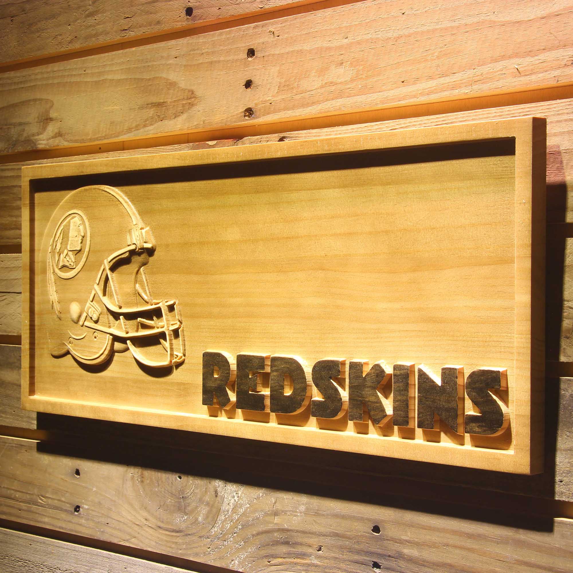 Washington Redskins Football 3D Wooden Engrave Sign