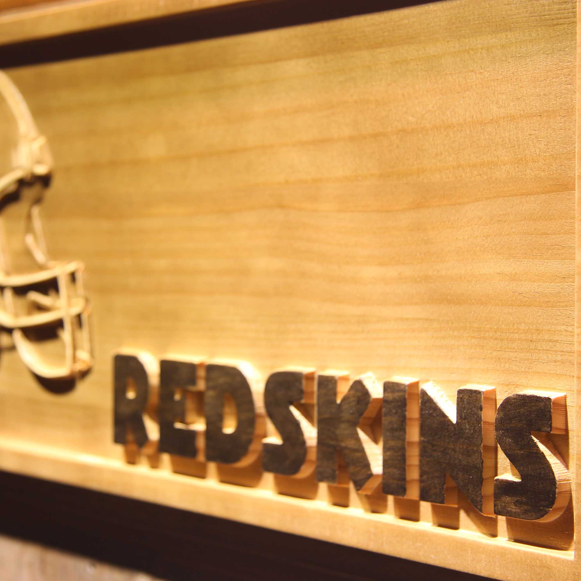 Washington Redskins Football 3D Wooden Engrave Sign