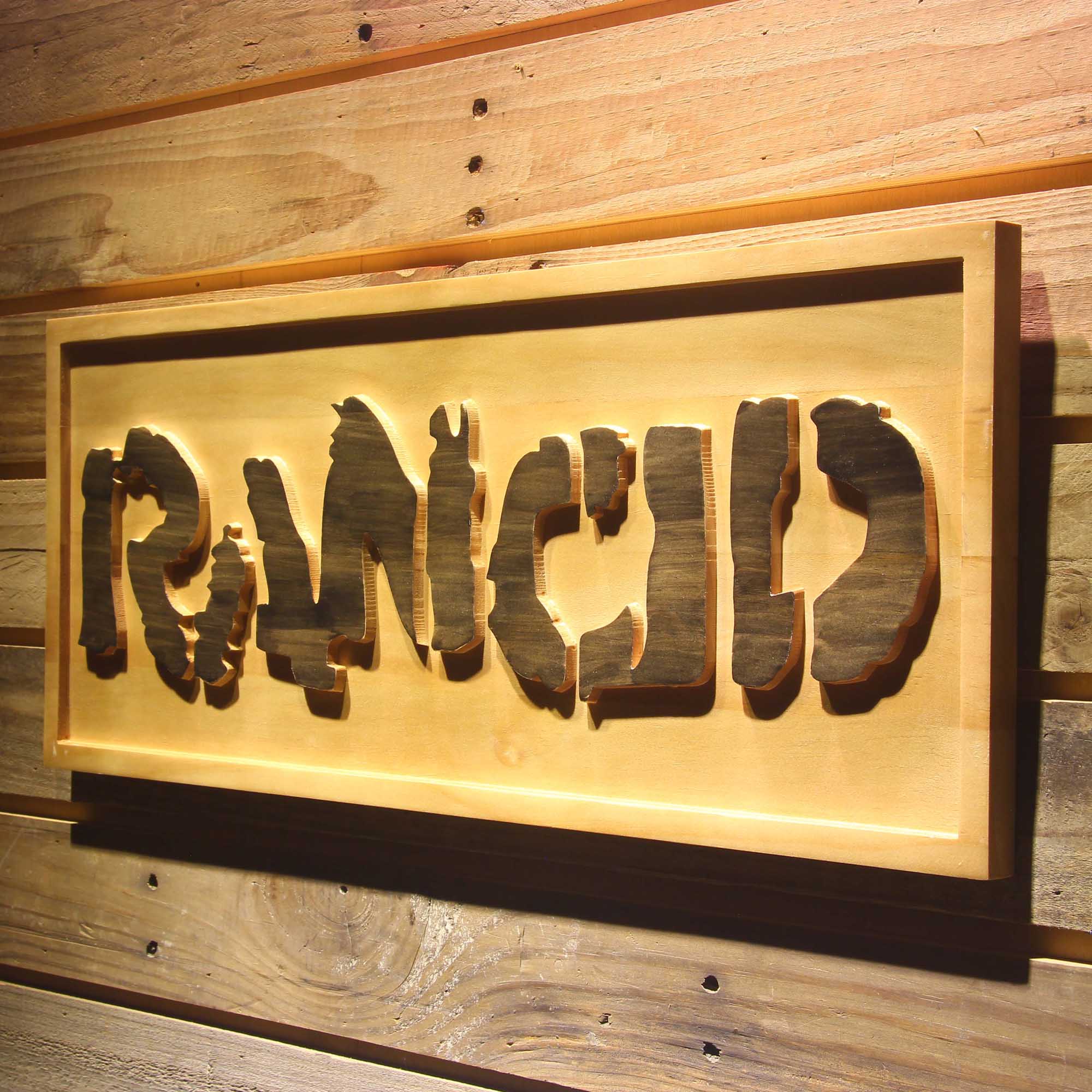 Rancid 3D Wooden Engrave Sign