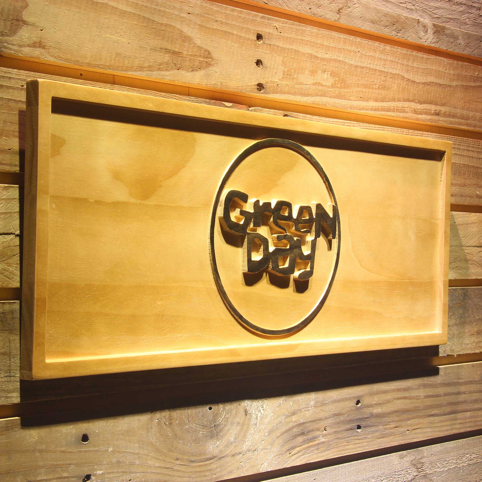 Green Day Kerplunk 3D Wooden Engrave Sign