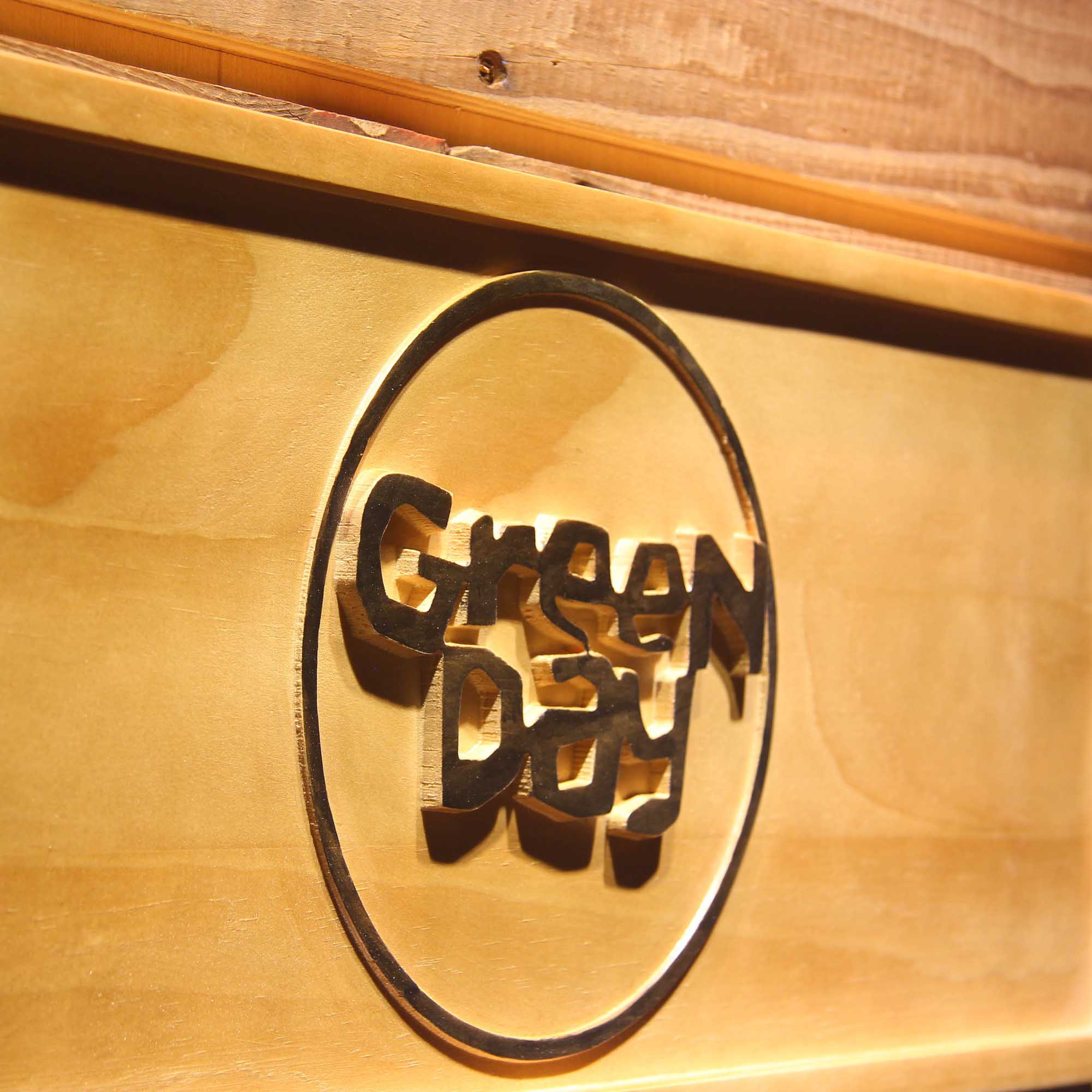 Green Day Kerplunk 3D Wooden Engrave Sign