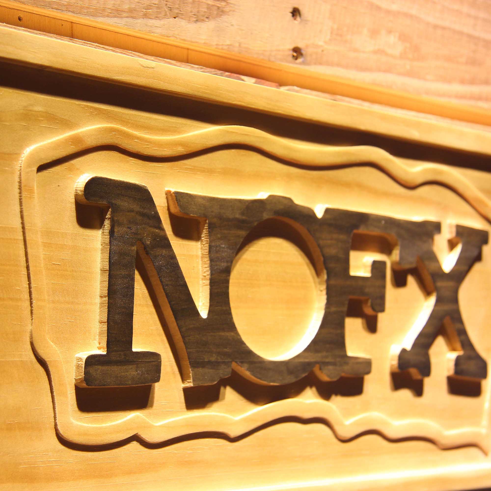 NOFX 3D Wooden Engrave Sign