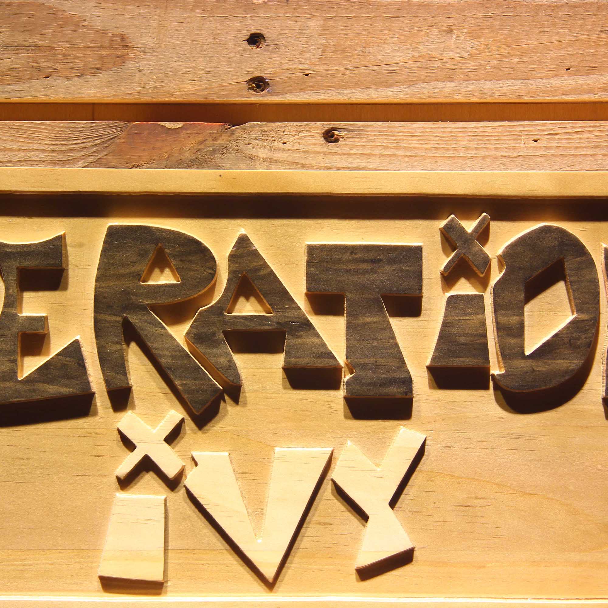 Operation Ivy 3D Wooden Engrave Sign