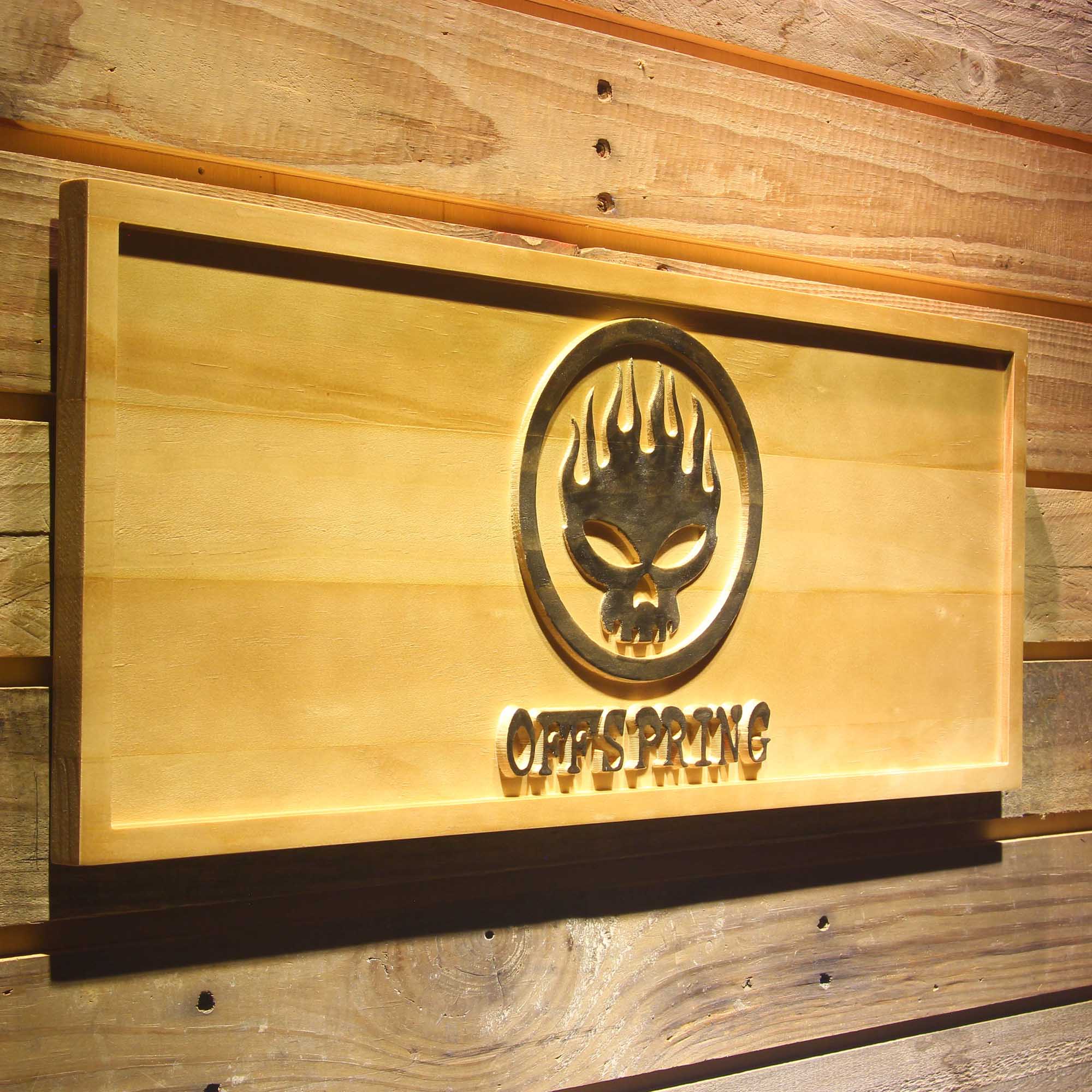 The Offspring 3D Wooden Engrave Sign