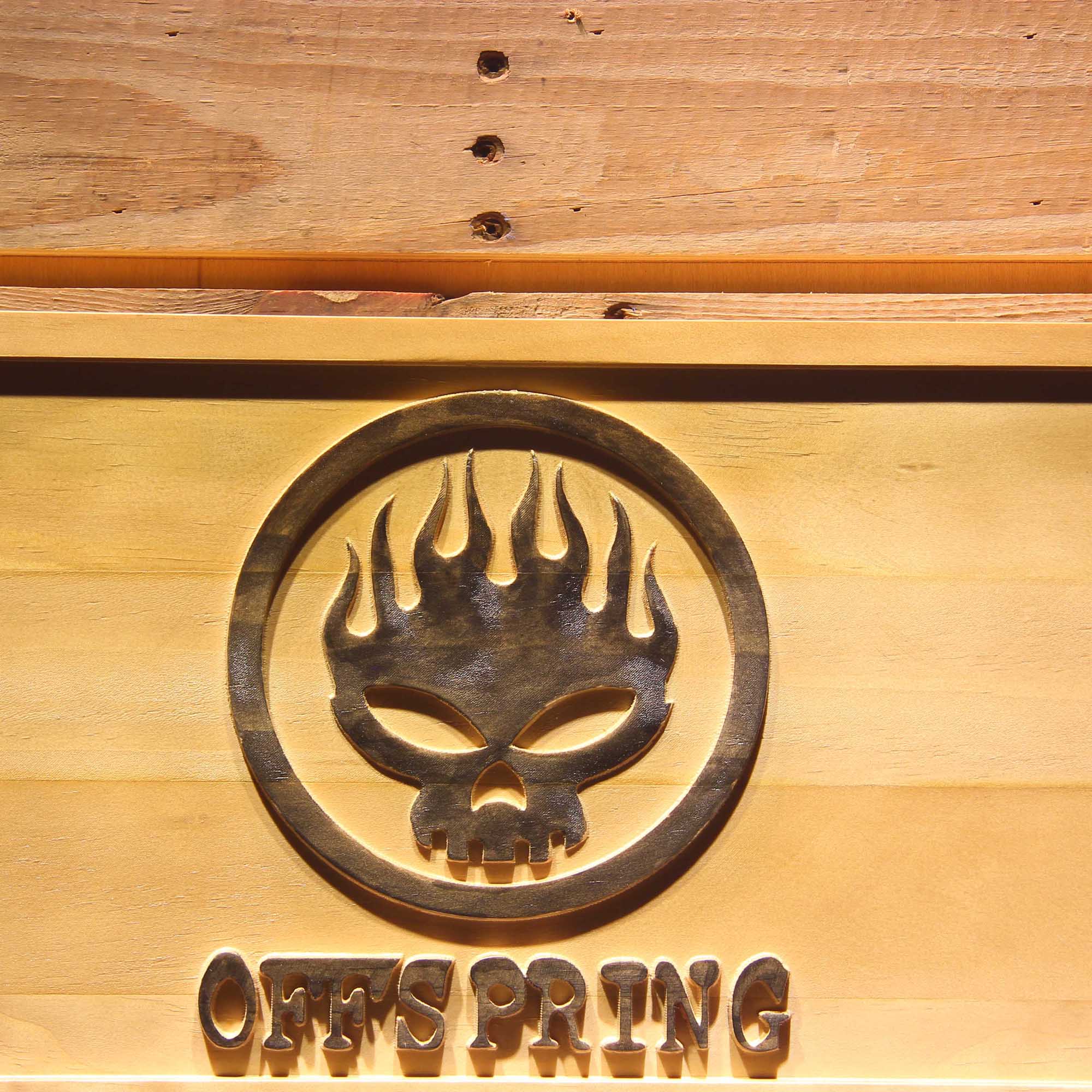 The Offspring 3D Wooden Engrave Sign