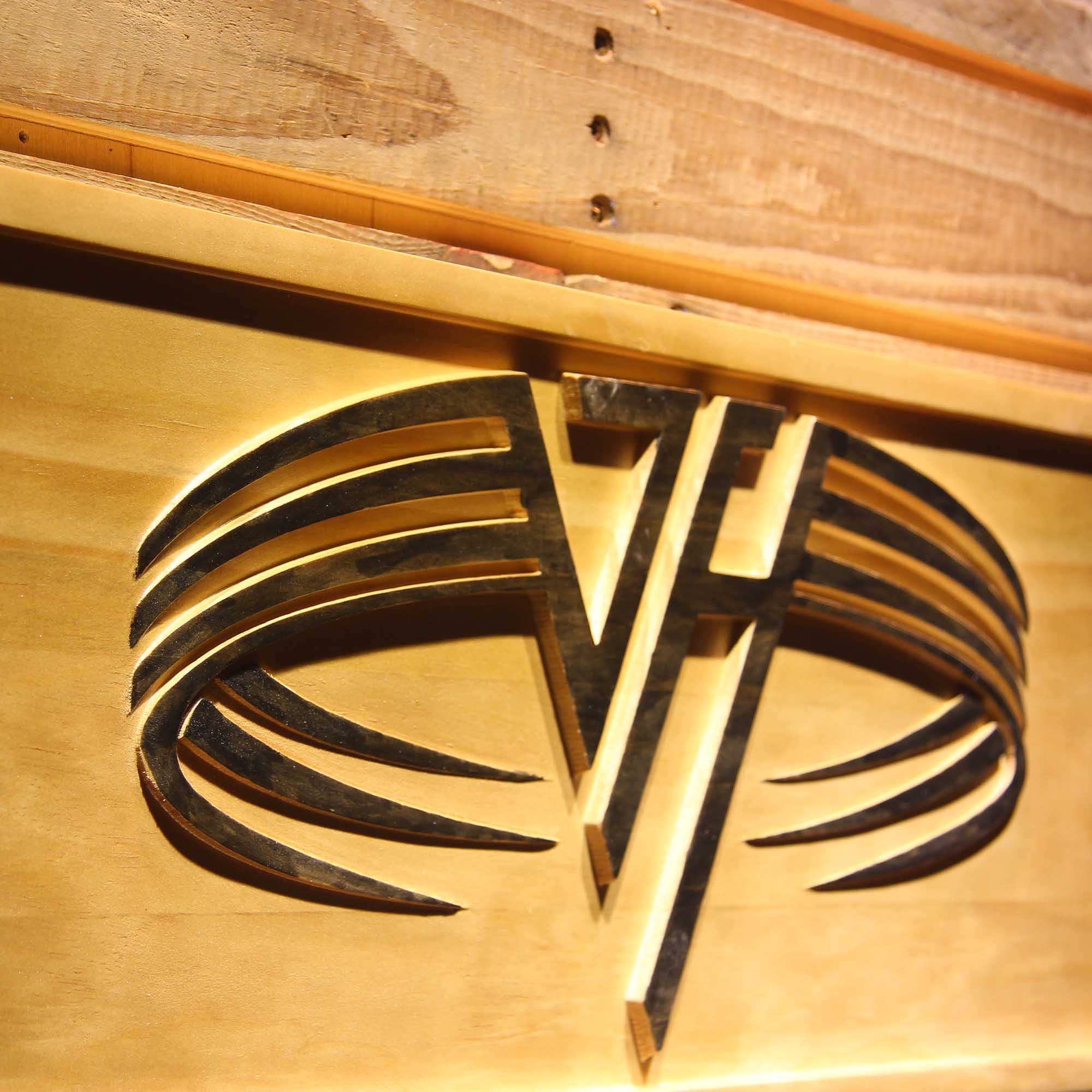 Van Halen 3D Wooden Engrave Sign