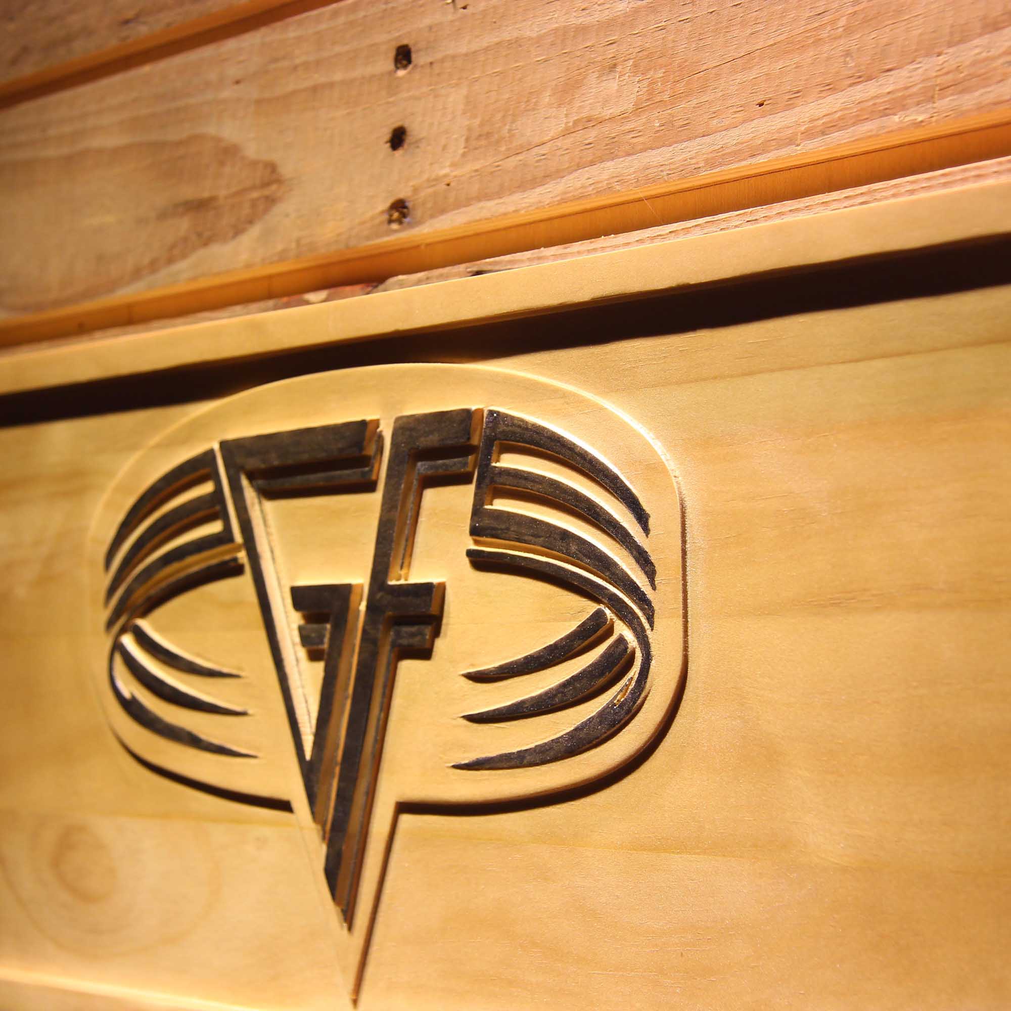 Van Halen 3D Wooden Engrave Sign