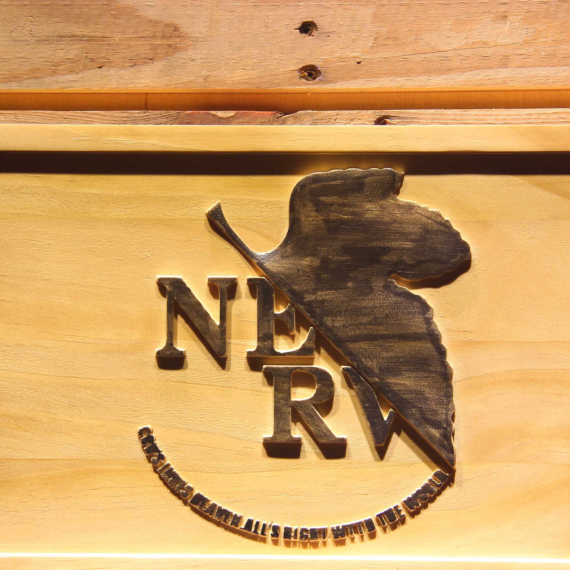 Neon Genesis Evangelion 3D Wooden Engrave Sign