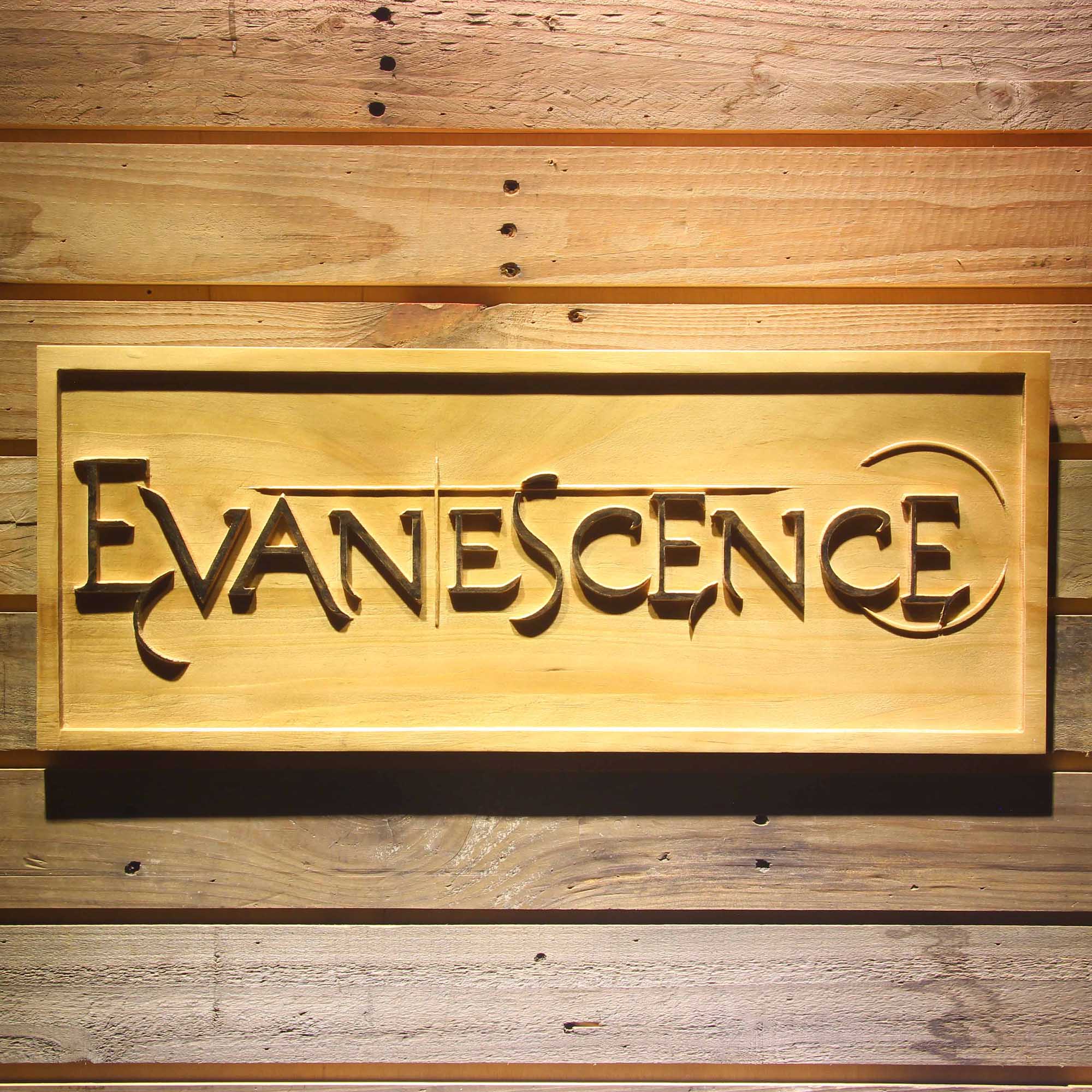 Evanescence Band 3D Wooden Engrave Sign