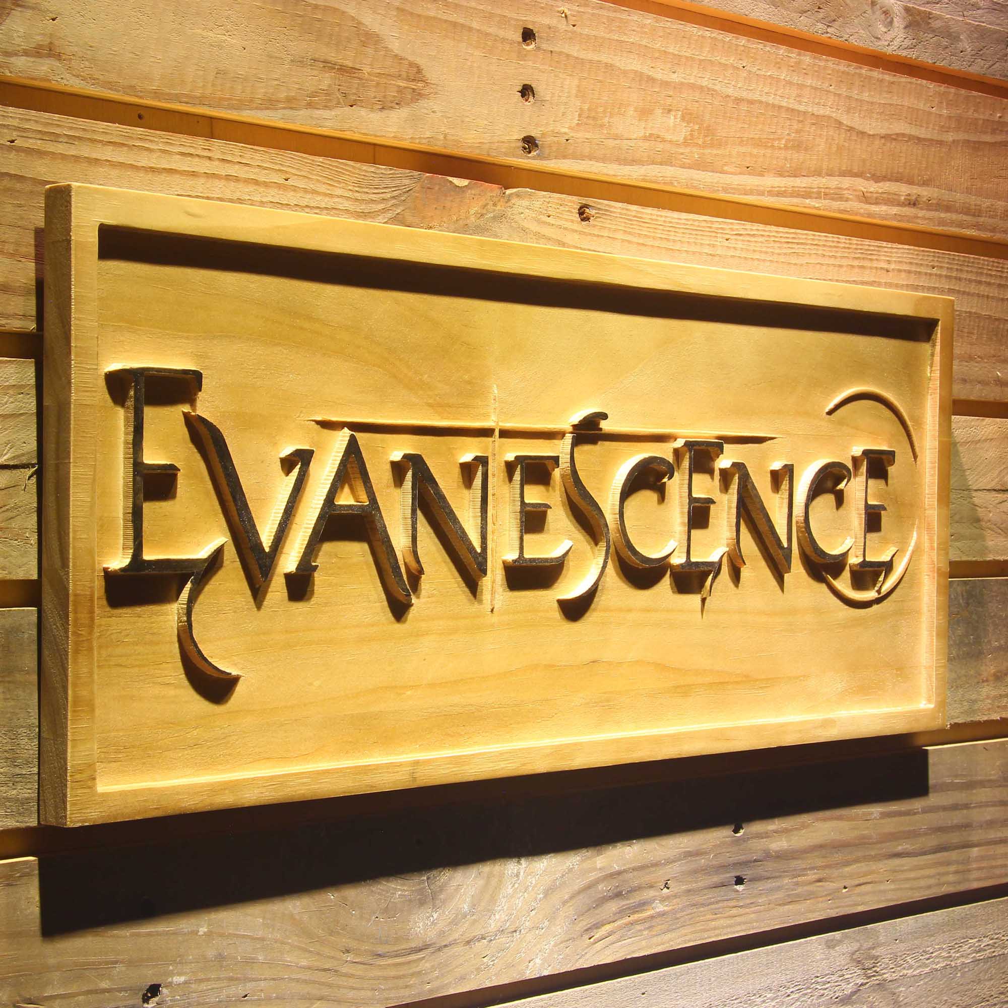 Evanescence Band 3D Wooden Engrave Sign