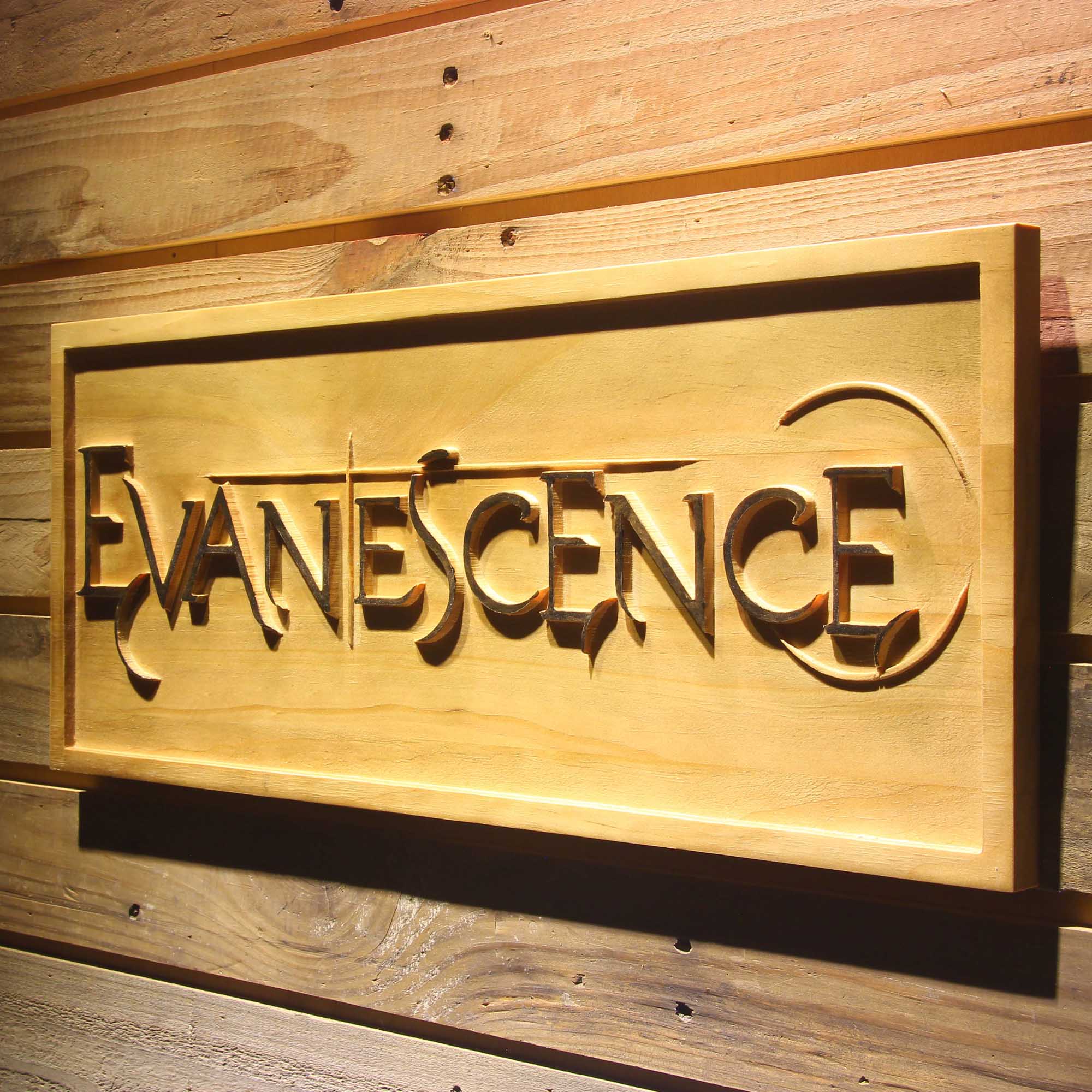 Evanescence Band 3D Wooden Engrave Sign