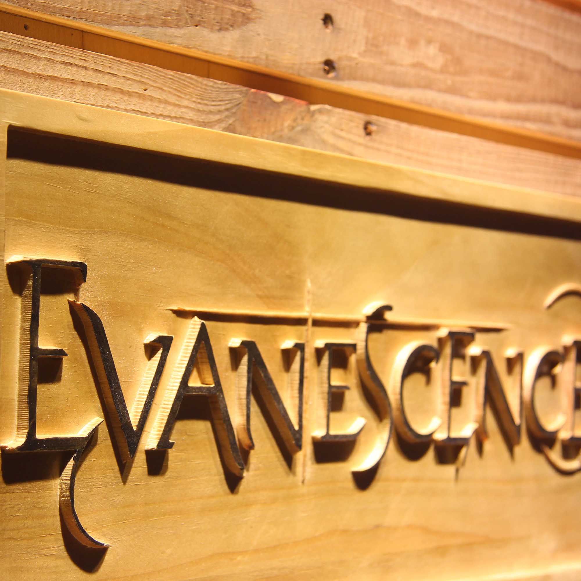 Evanescence Band 3D Wooden Engrave Sign