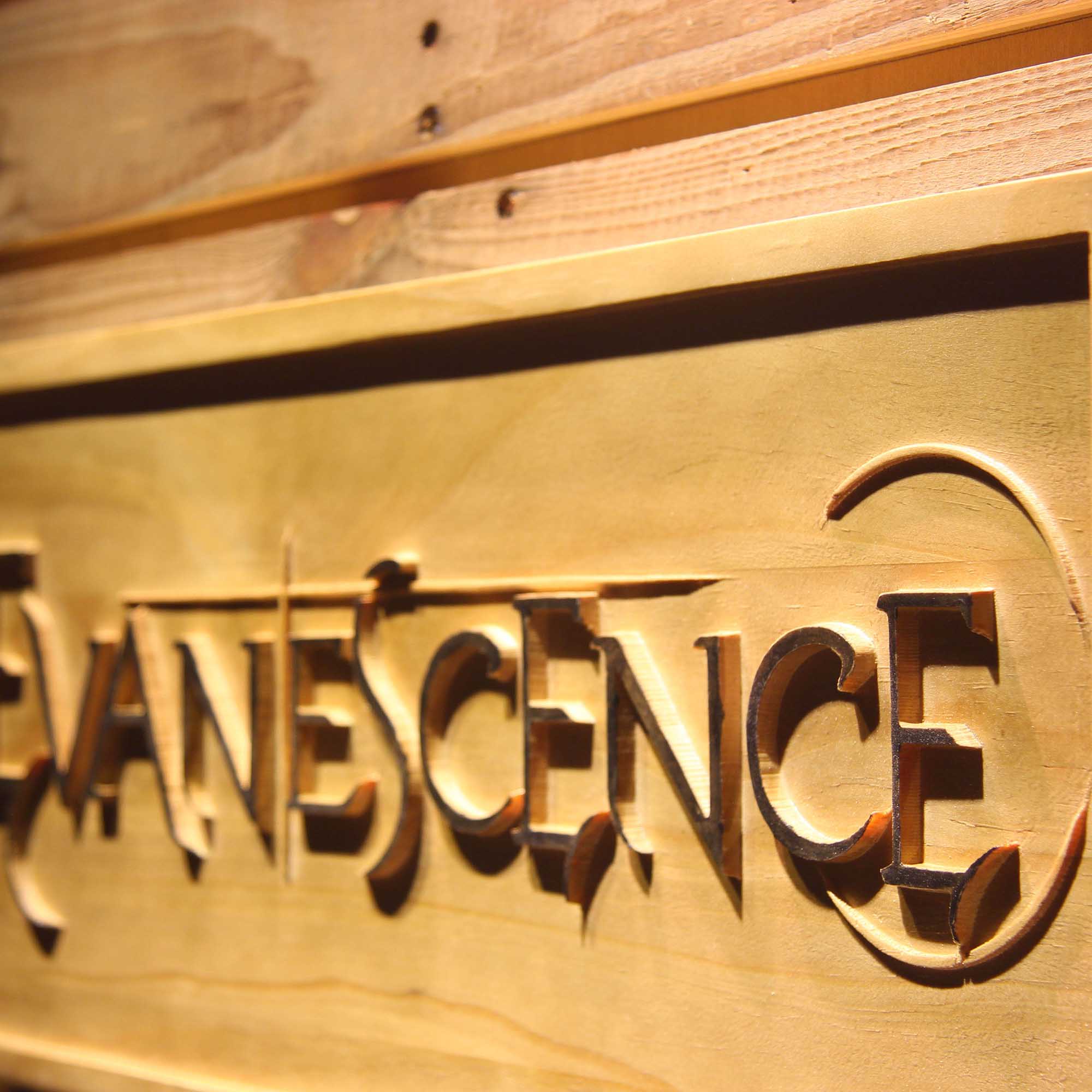 Evanescence Band 3D Wooden Engrave Sign