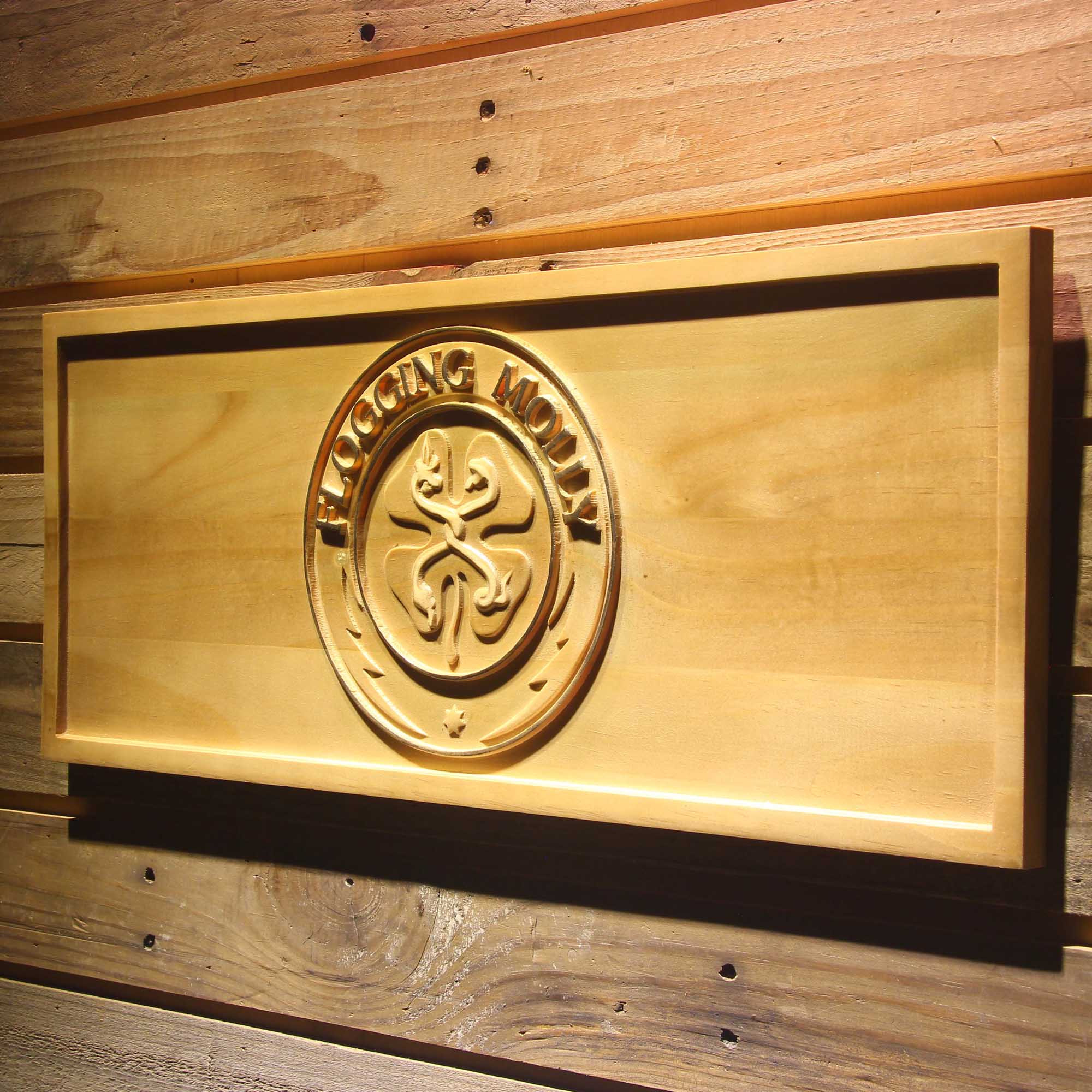 Flogging Molly Band 3D Wooden Engrave Sign