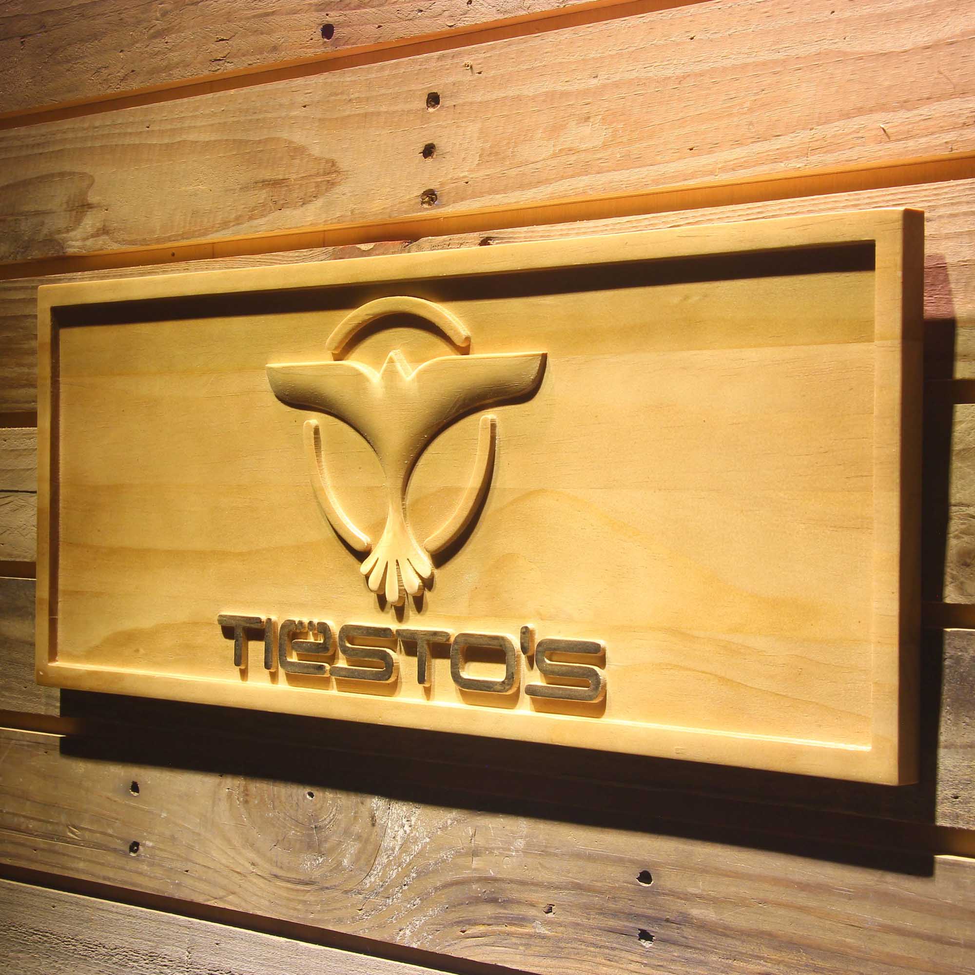 Tiesto DJ 3D Wooden Engrave Sign