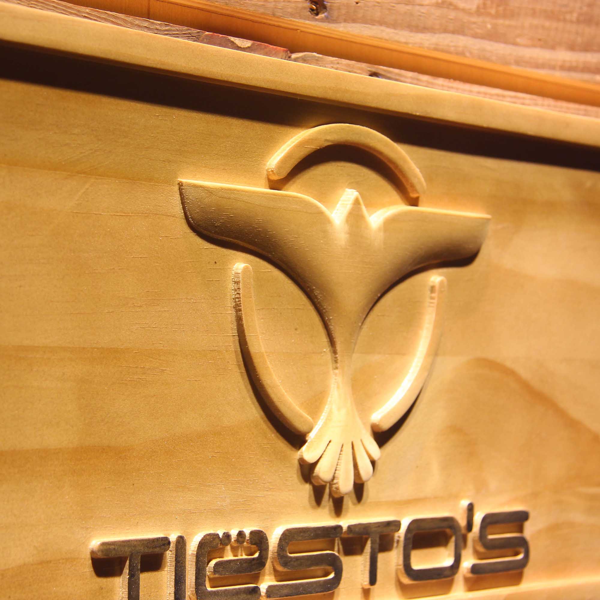 Tiesto DJ 3D Wooden Engrave Sign