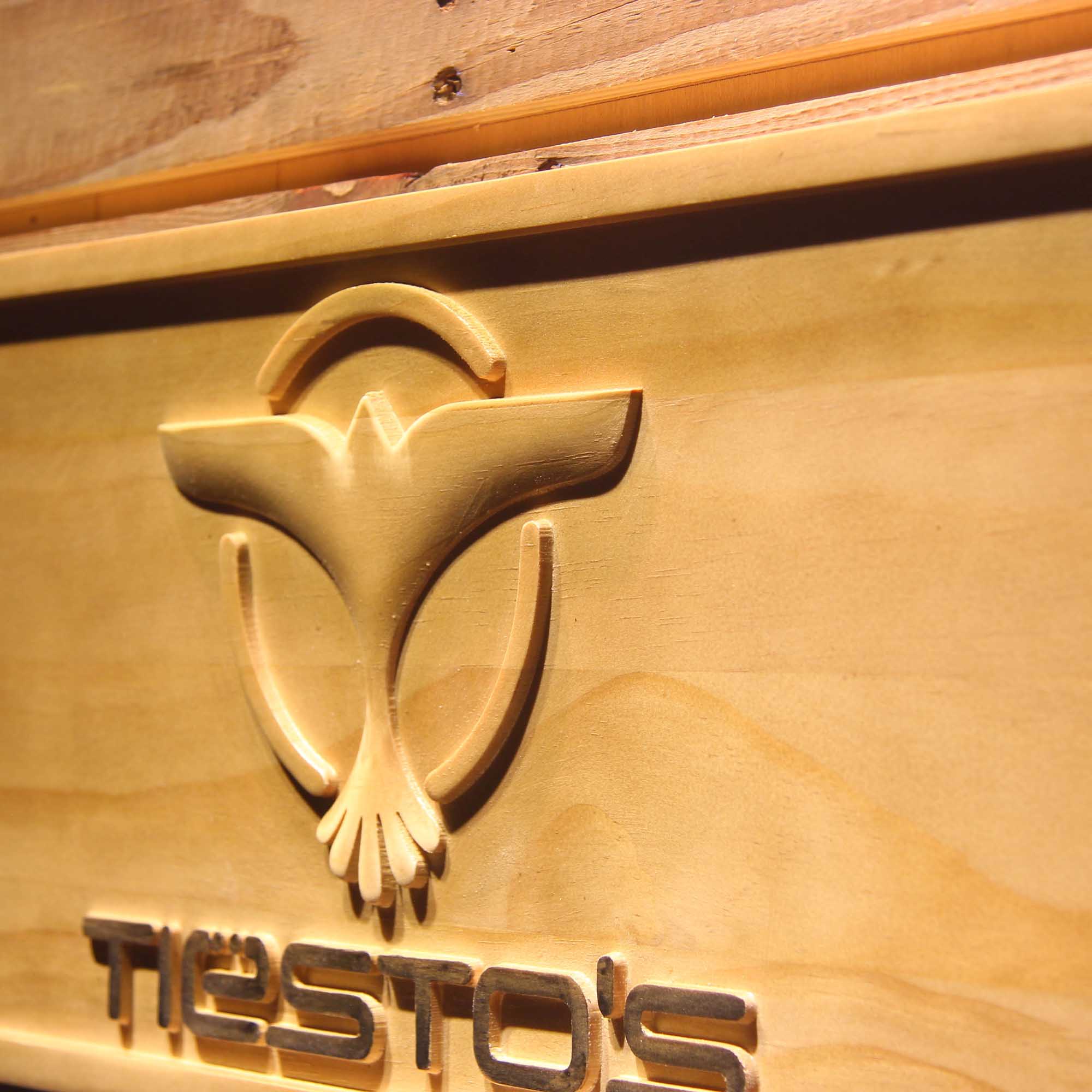 Tiesto DJ 3D Wooden Engrave Sign