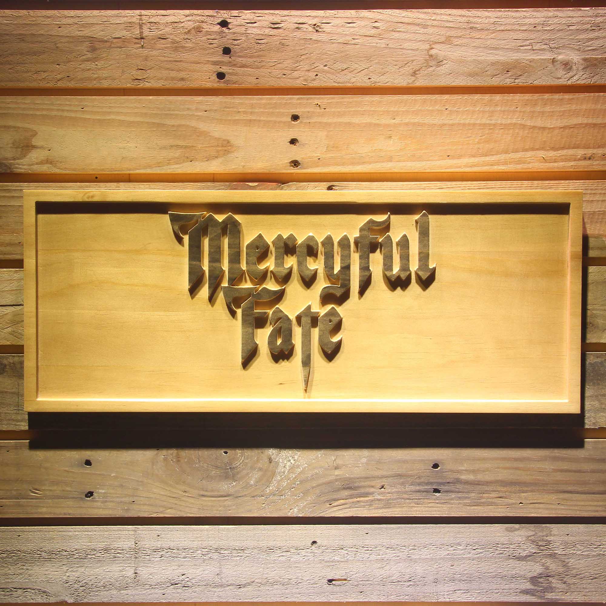 Mercyful Fate Band 3D Wooden Engrave Sign